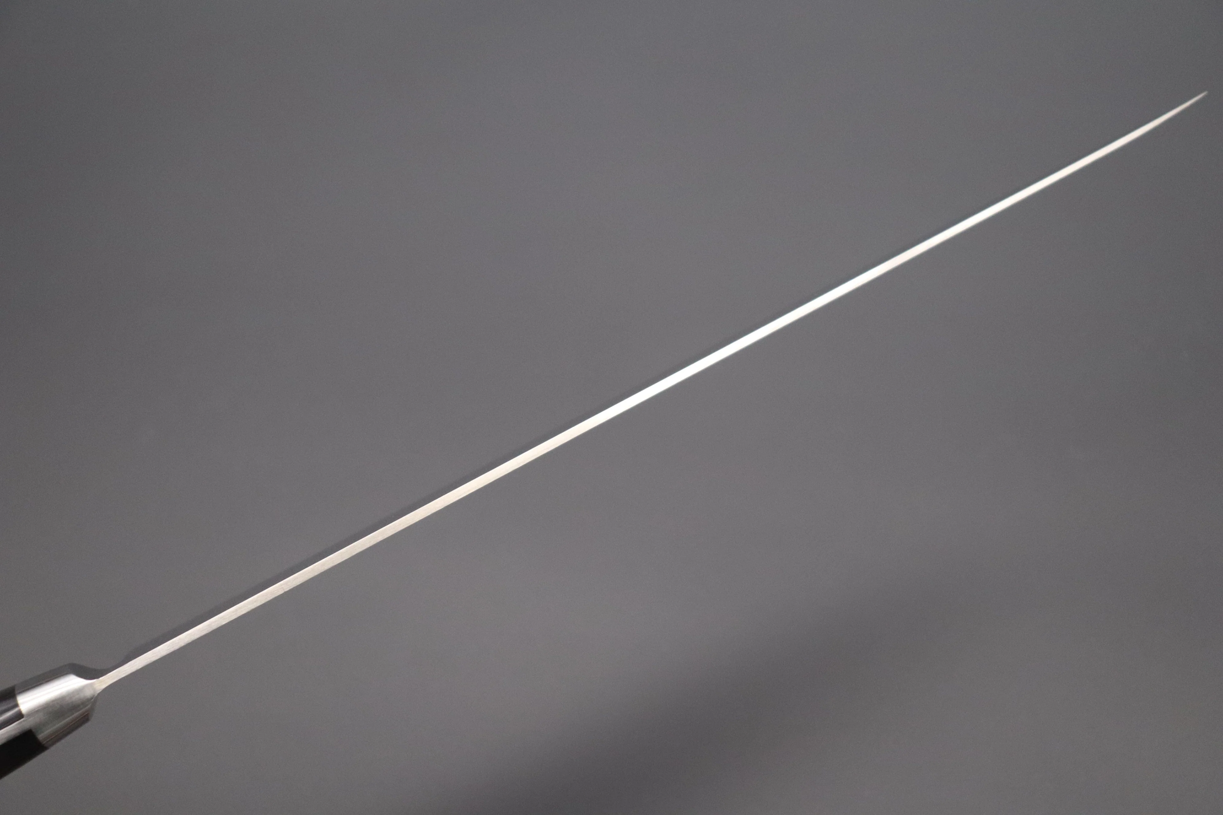 想磨 SOUMA (Fujiwara Kanefusa) FKM Series Danbiki (Sujihiki) (240mm and 270mm, 2 sizes, Black Pakka Wood Handle) - Image 5