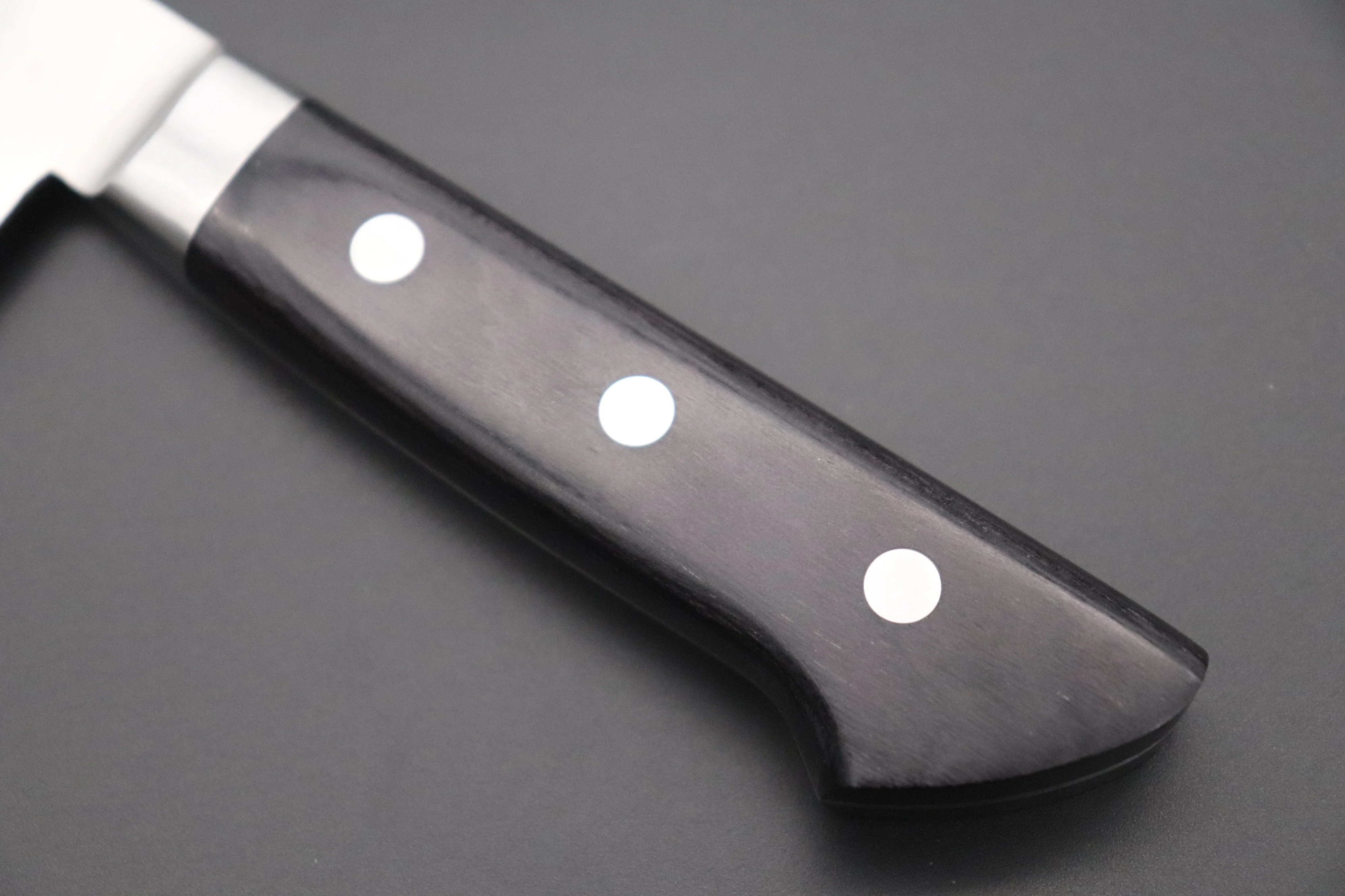 想磨 SOUMA (Fujiwara Kanefusa) FKM Series Gyuto (150mm to 300mm, 6 sizes, Black Pakka Wood Handle) - Image 7