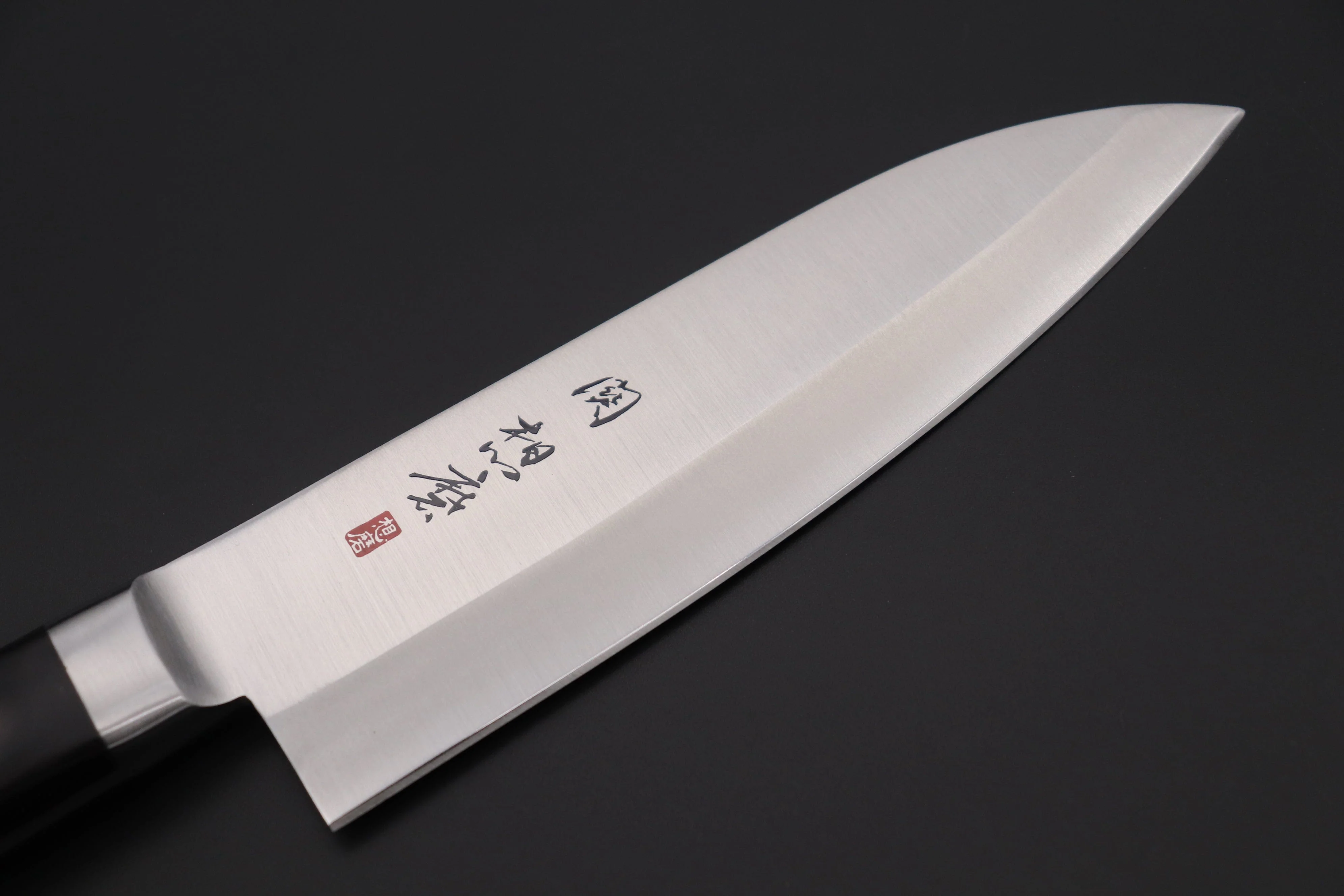 想磨 SOUMA (Fujiwara Kanefusa) FKM Series No.3 Deba 150mm (5.9inch, Black Pakka Wood Handle) - Image 2