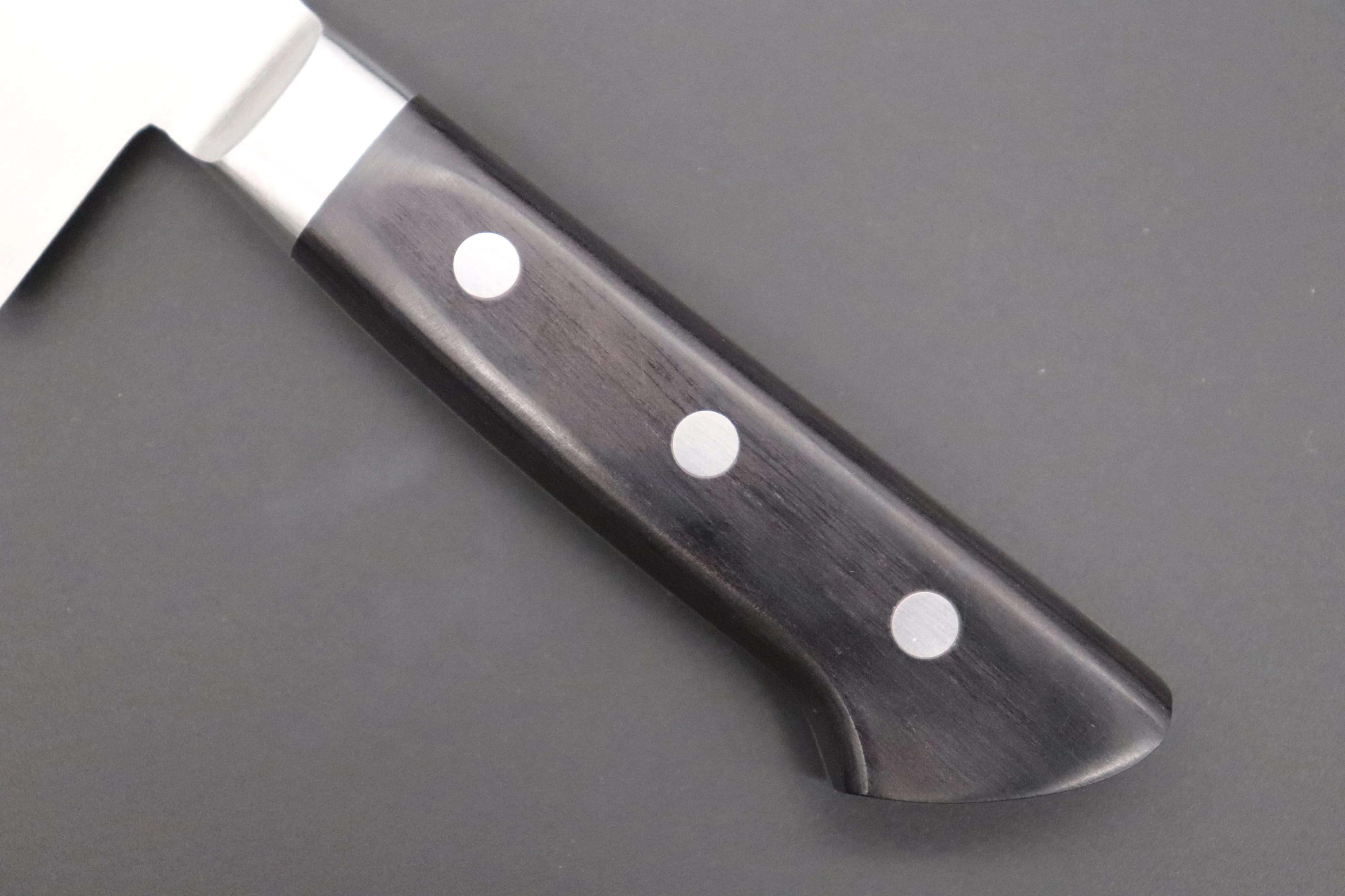 想磨 SOUMA (Fujiwara Kanefusa) FKM Series No.7 Santoku 180mm (7 inch, Black Pakka Wood Handle) - Image 7