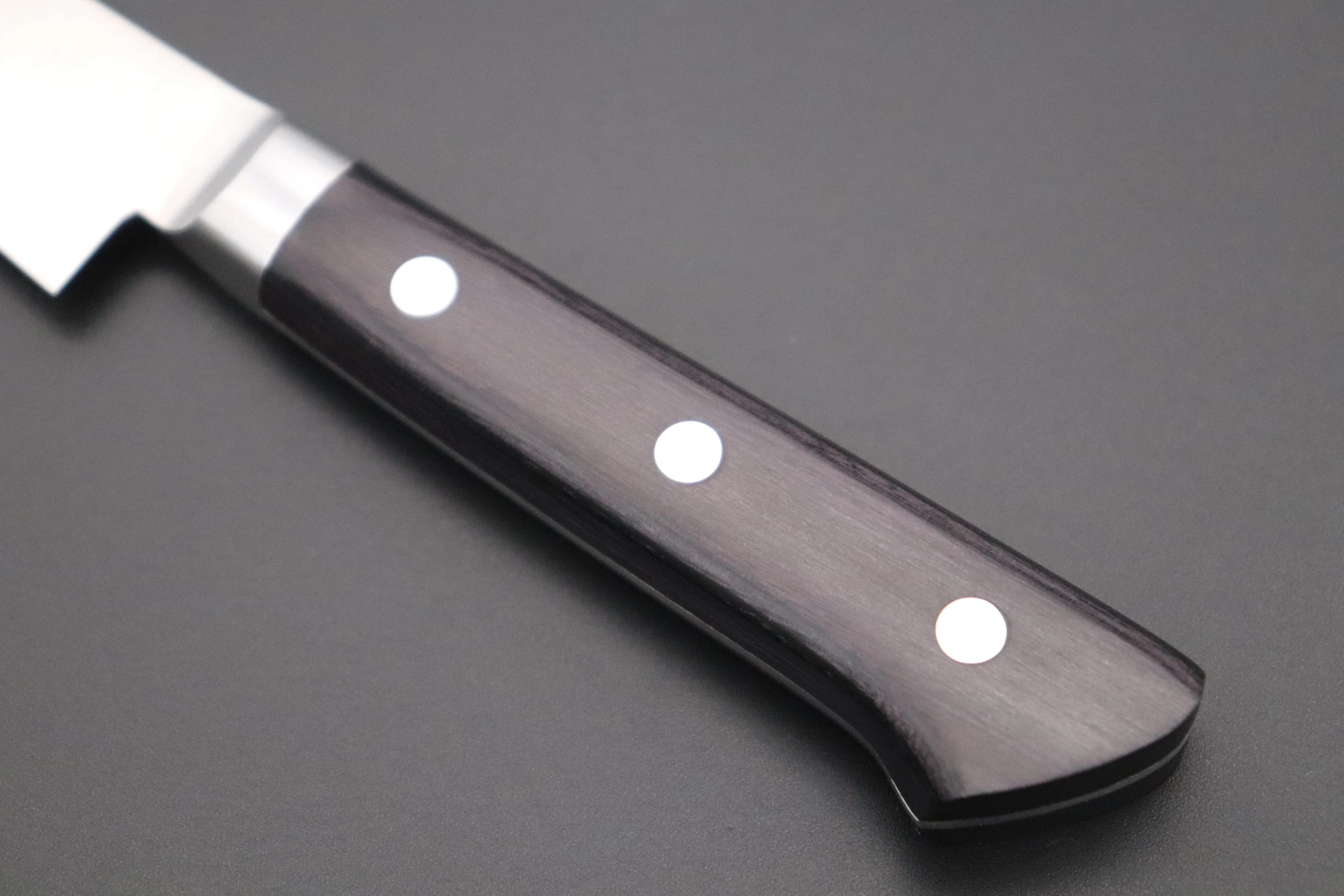想磨 SOUMA (Fujiwara Kanefusa) FKM Series Petty (120mm to 180mm, 3 sizes, Black Pakka Wood Handle) - Image 7