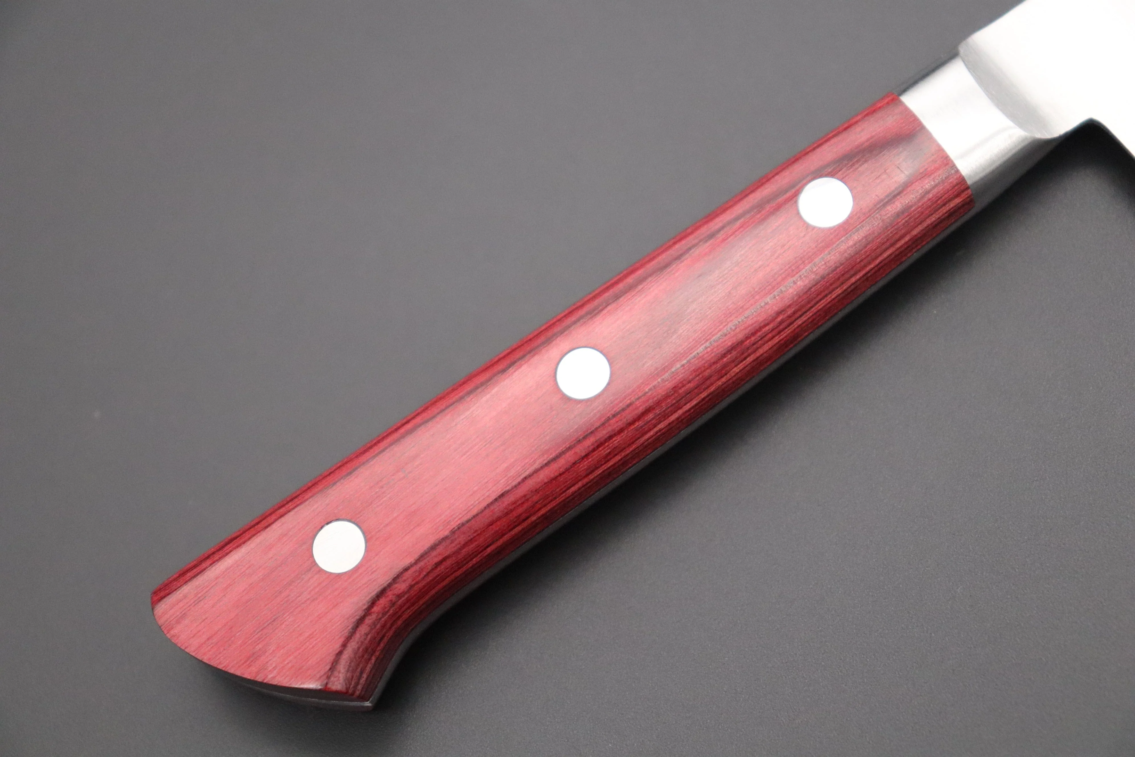 想磨 SOUMA (Fujiwara Kanefusa) FKM Series Petty (150mm to 180mm, 2 sizes, Wine Pakka Wood Handle) - Image 3