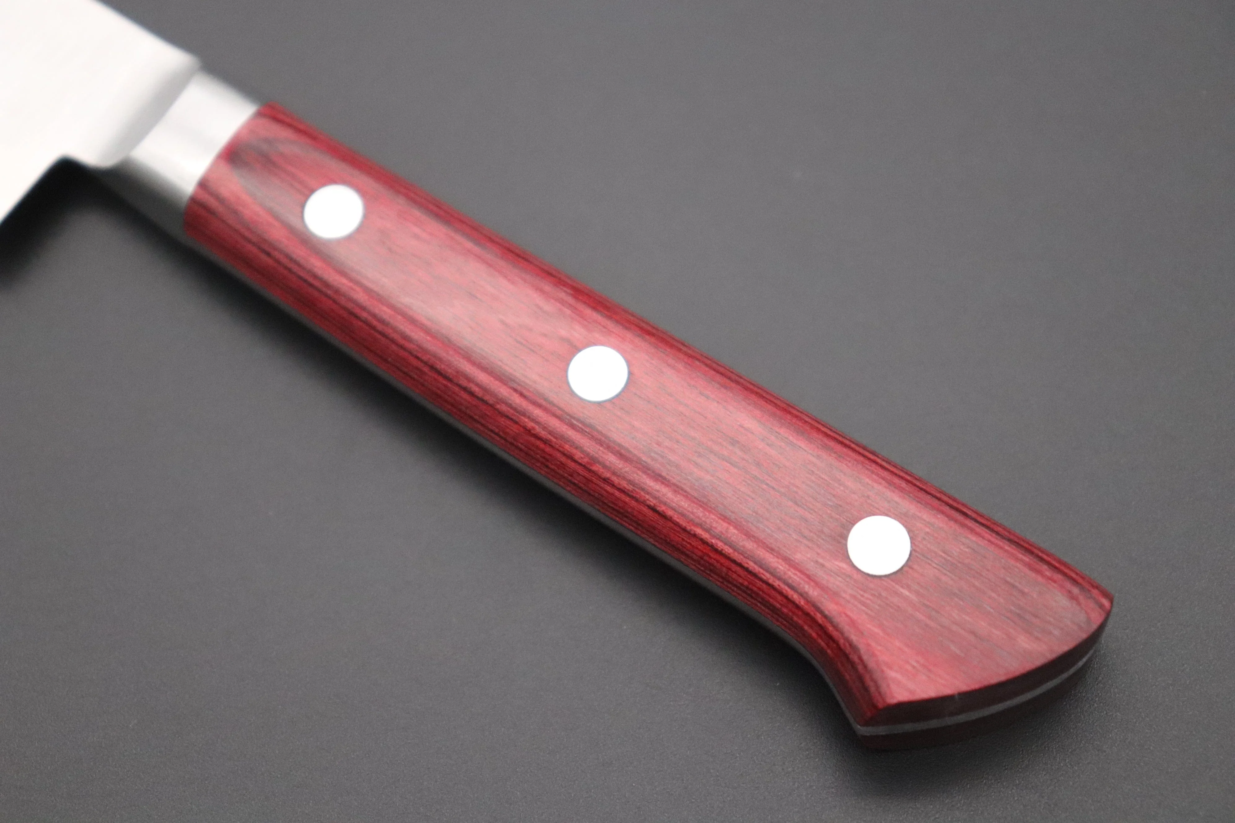想磨 SOUMA (Fujiwara Kanefusa) FKM Series Petty (150mm to 180mm, 2 sizes, Wine Pakka Wood Handle) - Image 7