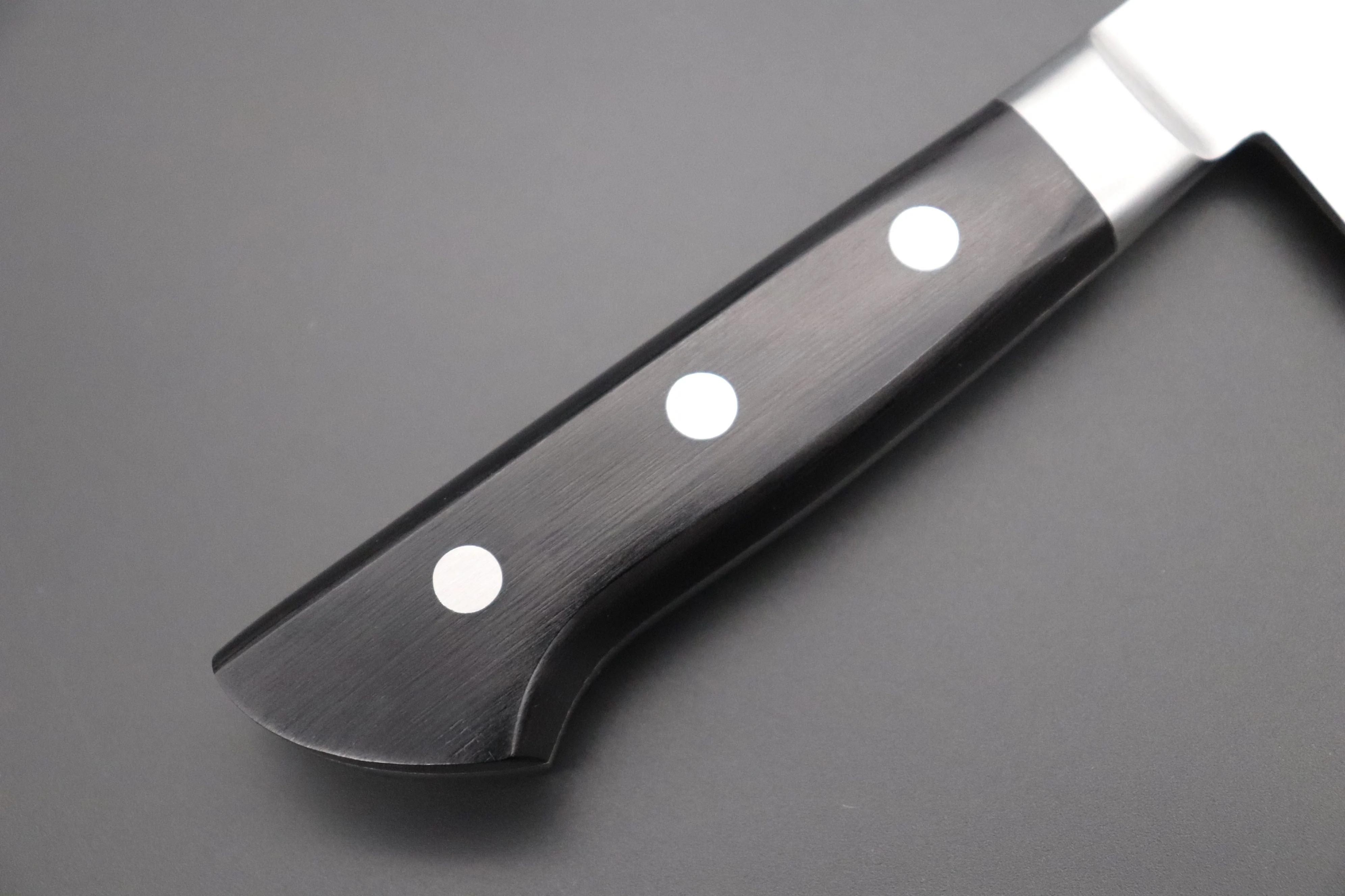想磨 SOUMA (Fujiwara Kanefusa) FKM Series Western Deba (210mm and 240mm, 2 sizes, Black Pakka Wood Handle) - Image 3