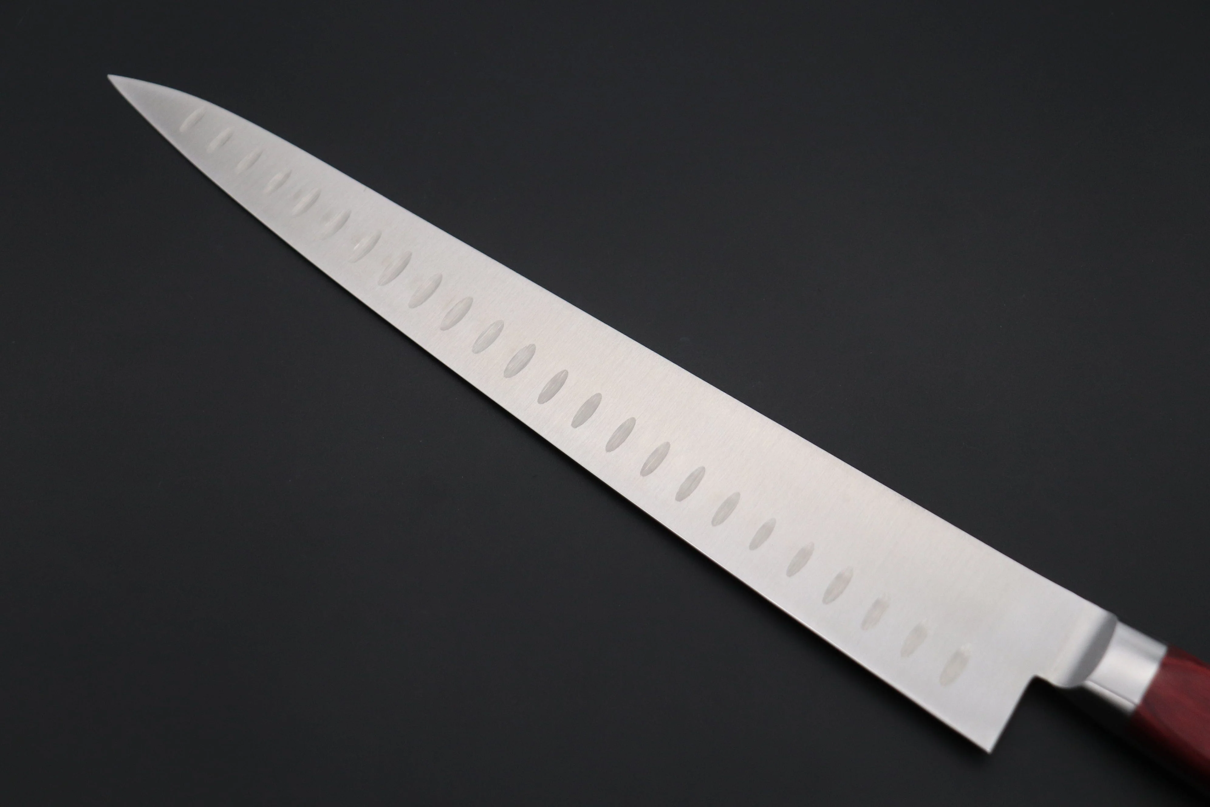 想磨 SOUMA (Fujiwara Kanefusa) FKS Series No.29W Sujihiki 270mm (10.6 Inch, Wine-Colored Pakka Wood Handle)) - Image 6