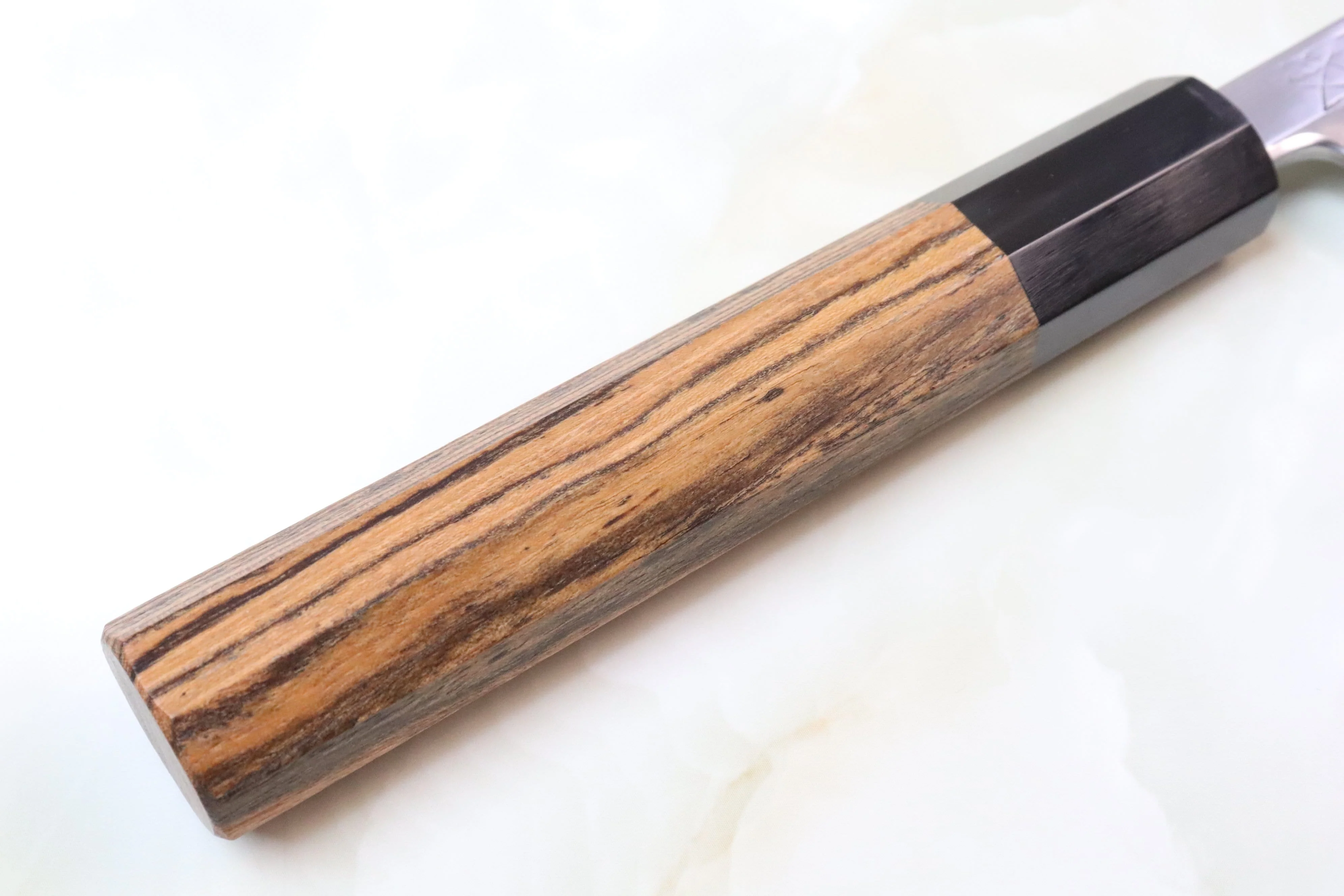 Sukenari Special Steel Series Super X Yanagiba (240mm and 300mm, 2 sizes, Octagon Shaped Bocote Wooden Handle) - Image 3