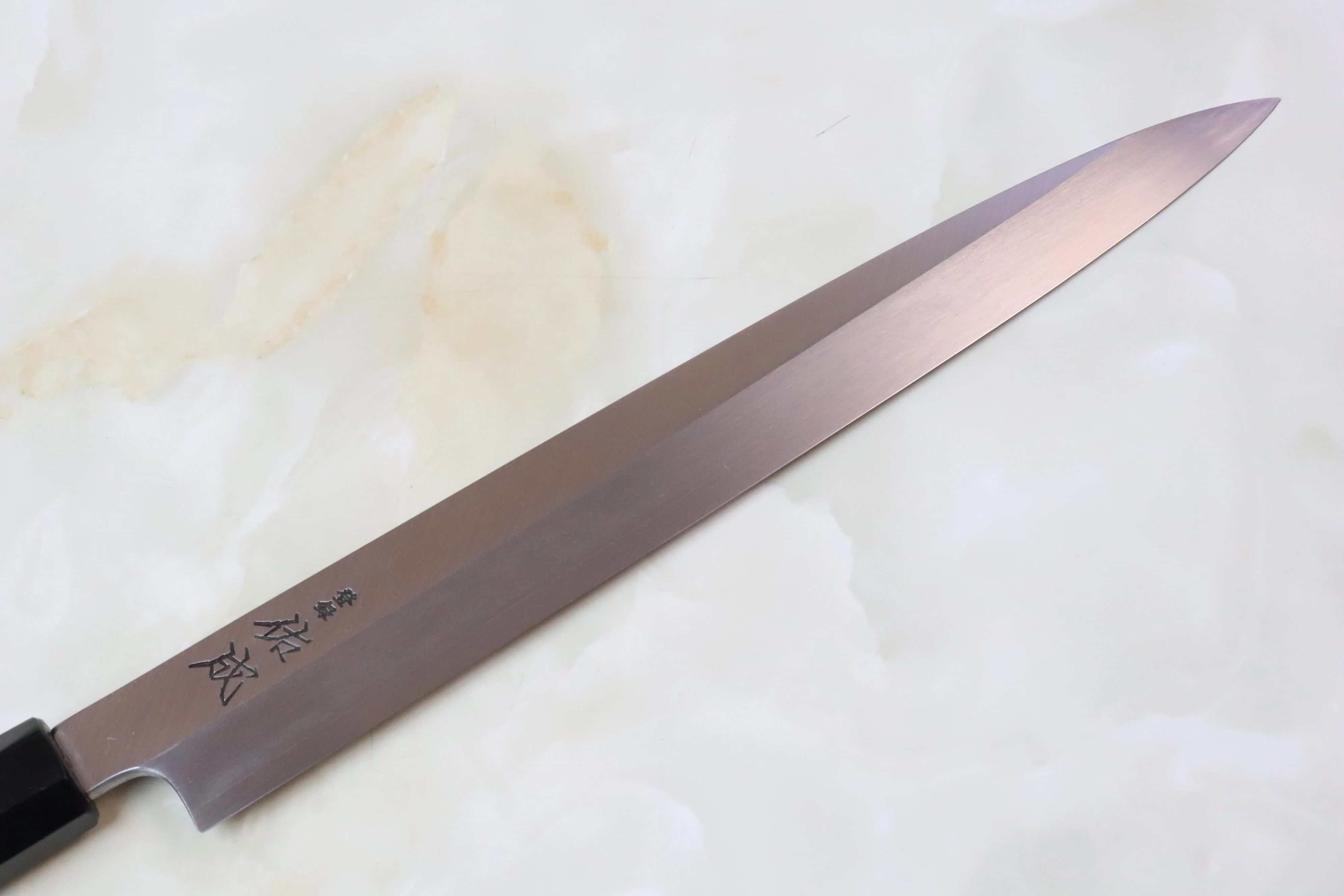 Sukenari VG-10 Series Hon Kasumi Yanagiba (270mm and 300mm, 2 sizes, Octagon Shaped Bocote Wooden Handle)) - Image 2