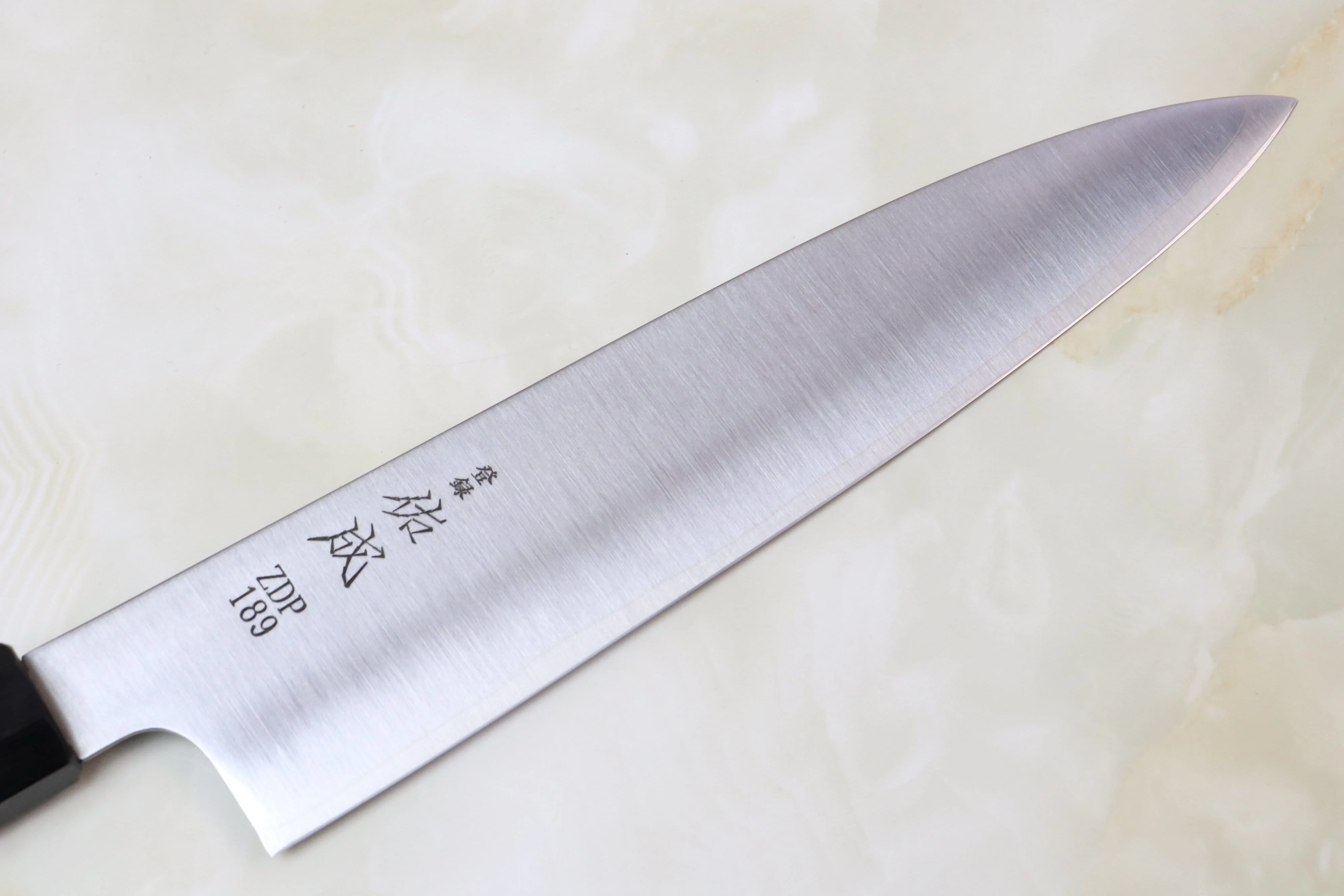Sukenari ZDP-189 Wa Series Wa Gyuto (210mm to 270mm, 3 sizes, Octagonal Bocote Wood Handle with Water Buffalo Horn Ferrule) - Image 2