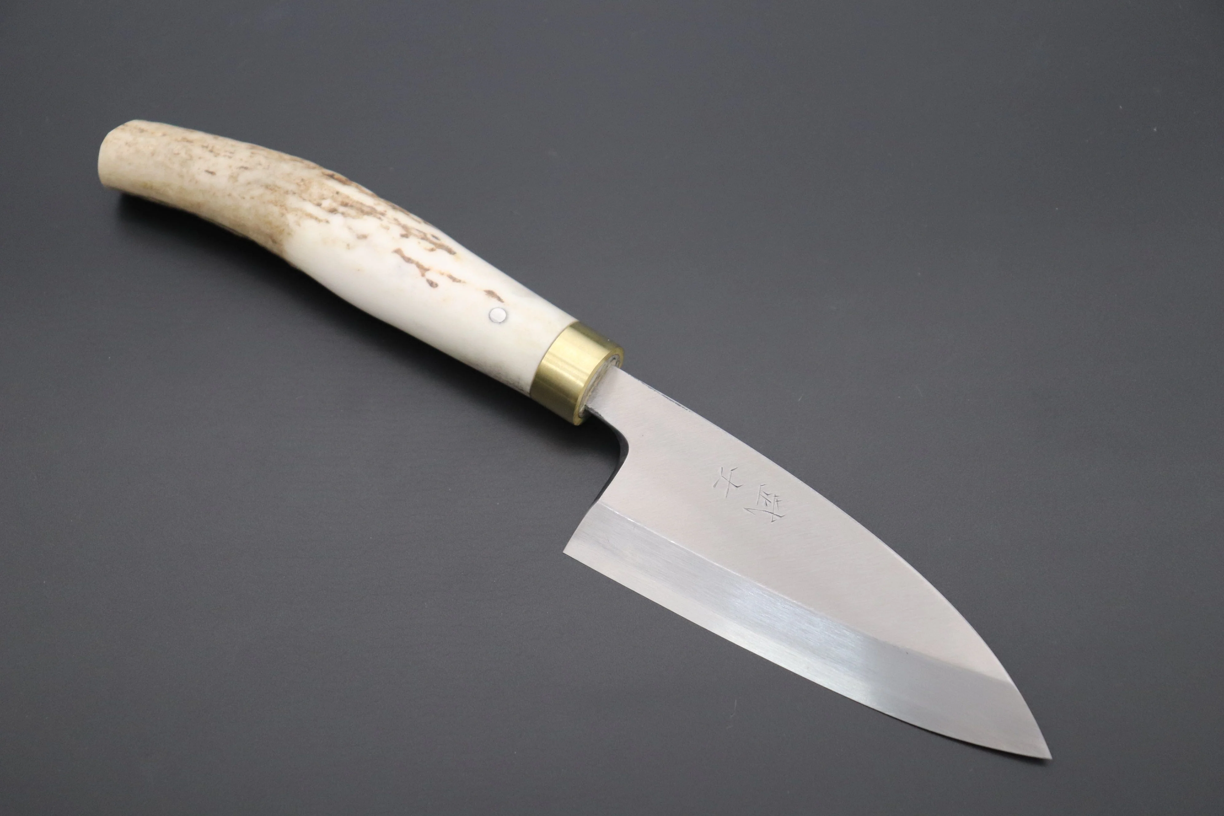 Takeshi Saji Gingami No.3 Wa Bocho Series Ajikiri 105mm (4.1inch, Stag Handle)