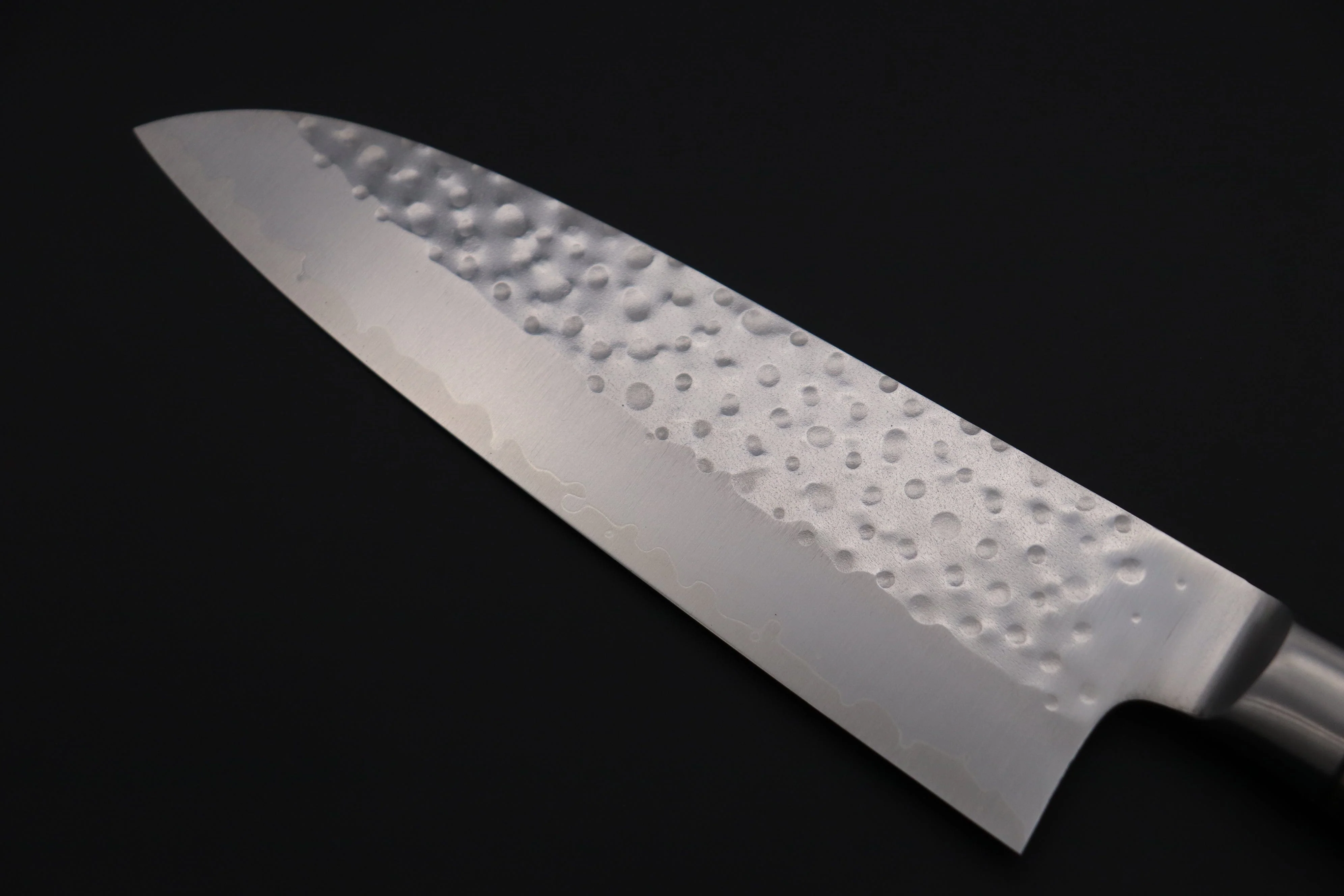 Takeshi Saji Nature Series — Hammer Forged R-2 SNR-2 Santoku 180mm (7 inch, Quince Burl Wood Handle) - Image 6