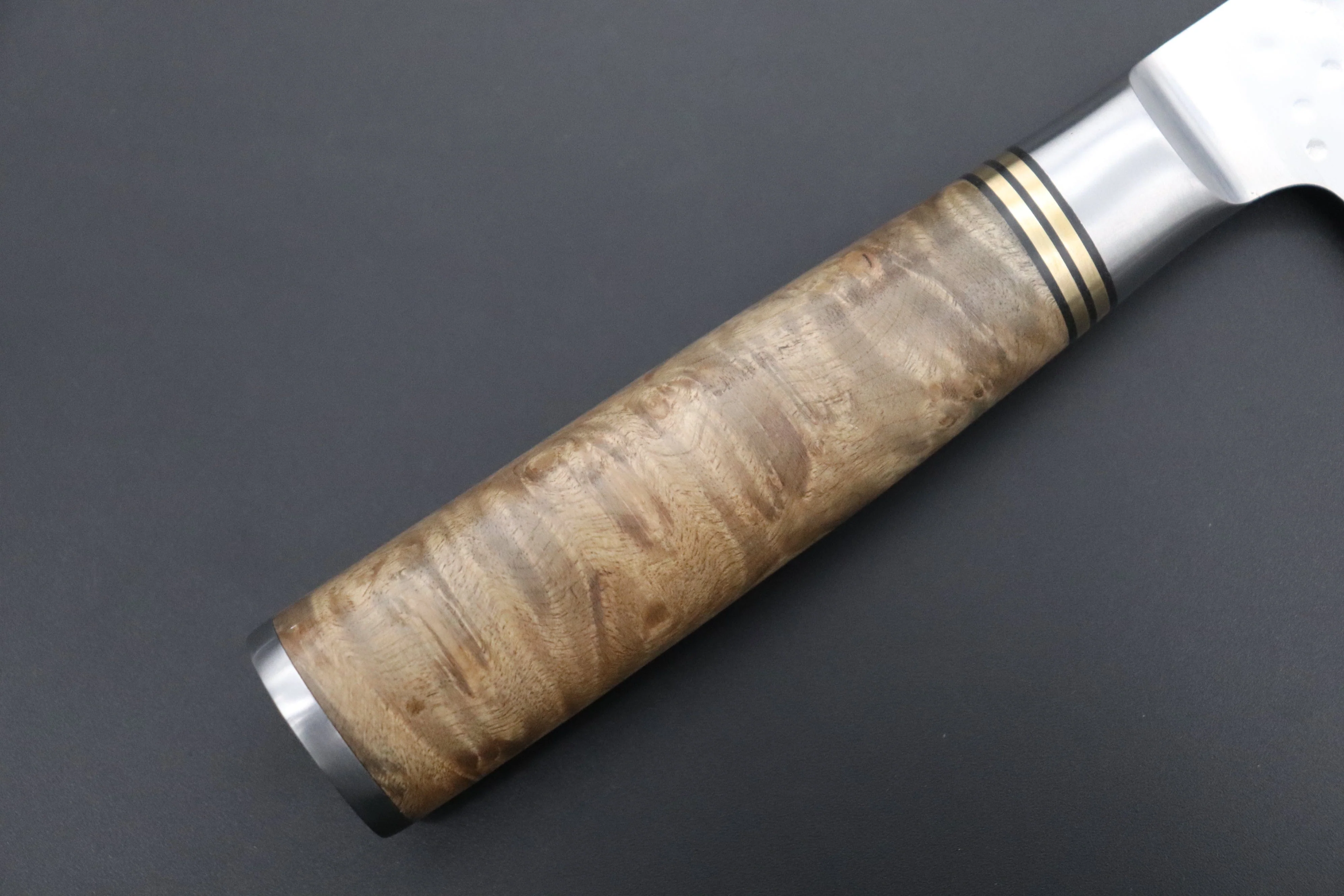Takeshi Saji Nature Series — Hammer Forged R-2 SNR-5 Nakiri 165mm (6.4 inch, Quince Burl Wood Handle) - Image 3