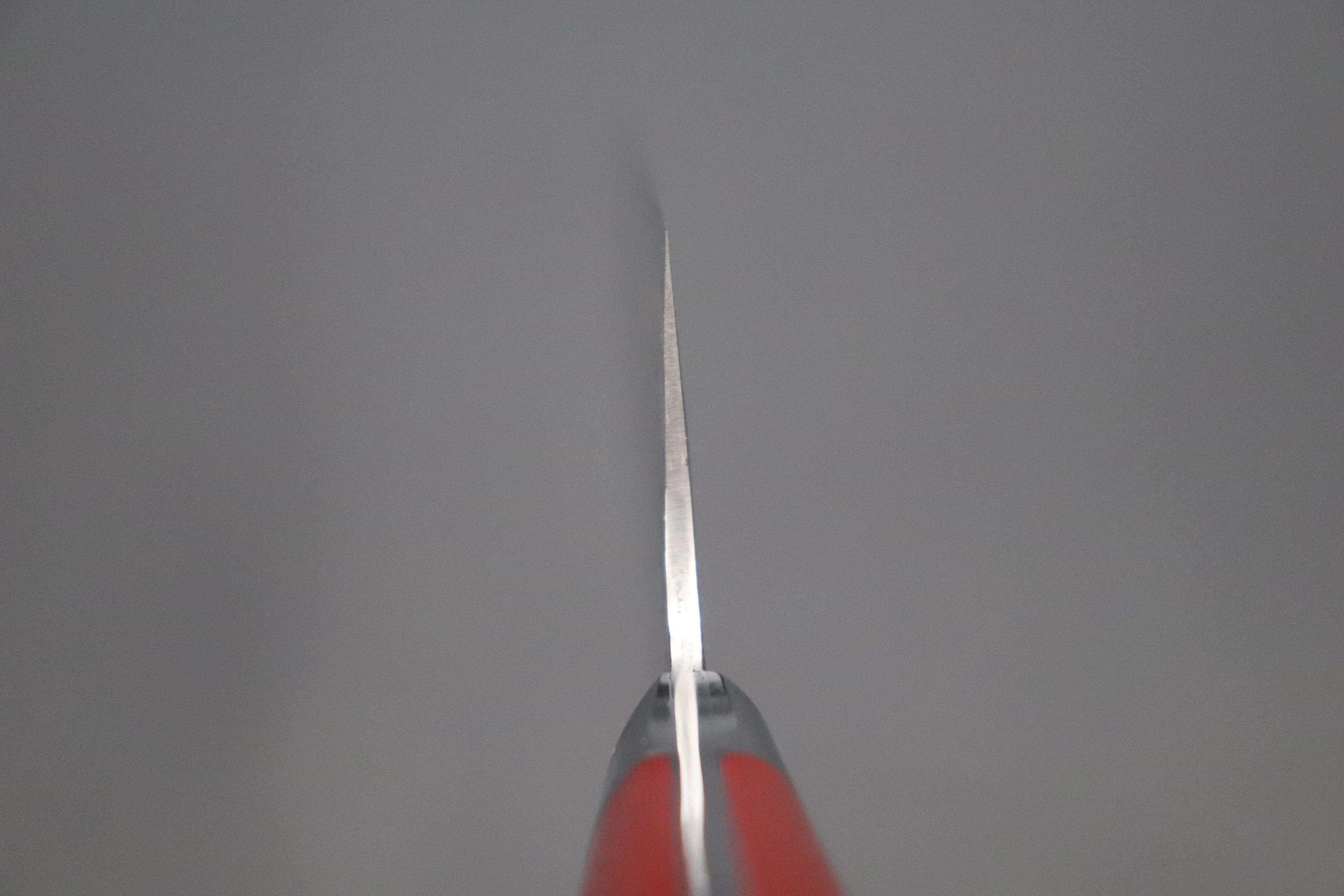 Takeshi Saji R-2 Diamond Damascus Bunka 180mm — Upswept Design (7 Inch, Red/Black Linen Micarta Handle, SNRD-4RB) - Image 4