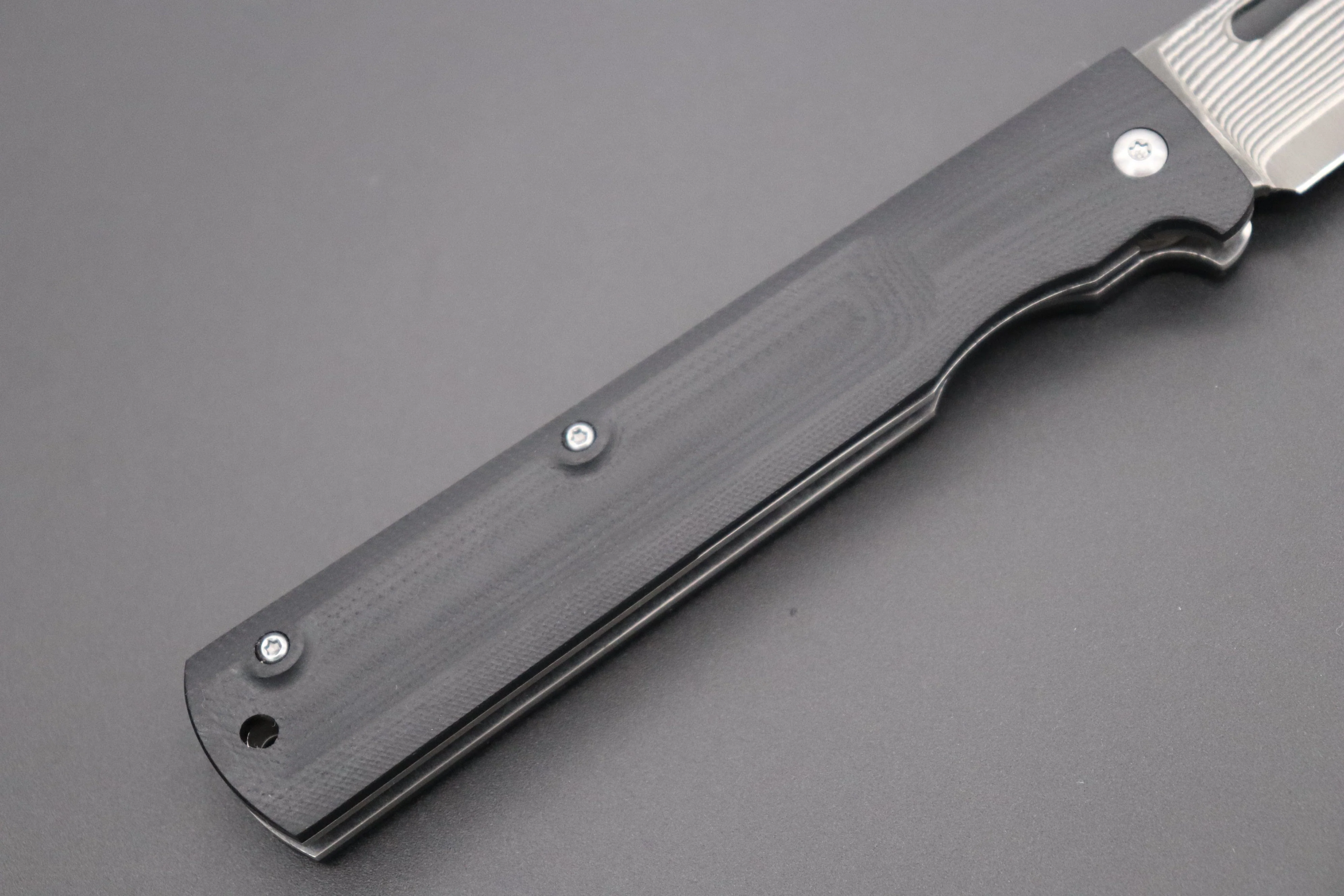 Takeshi Saji R-2 Damascus Folding Petty Knife (Black G-10 Handle, TS-100) - Image 3