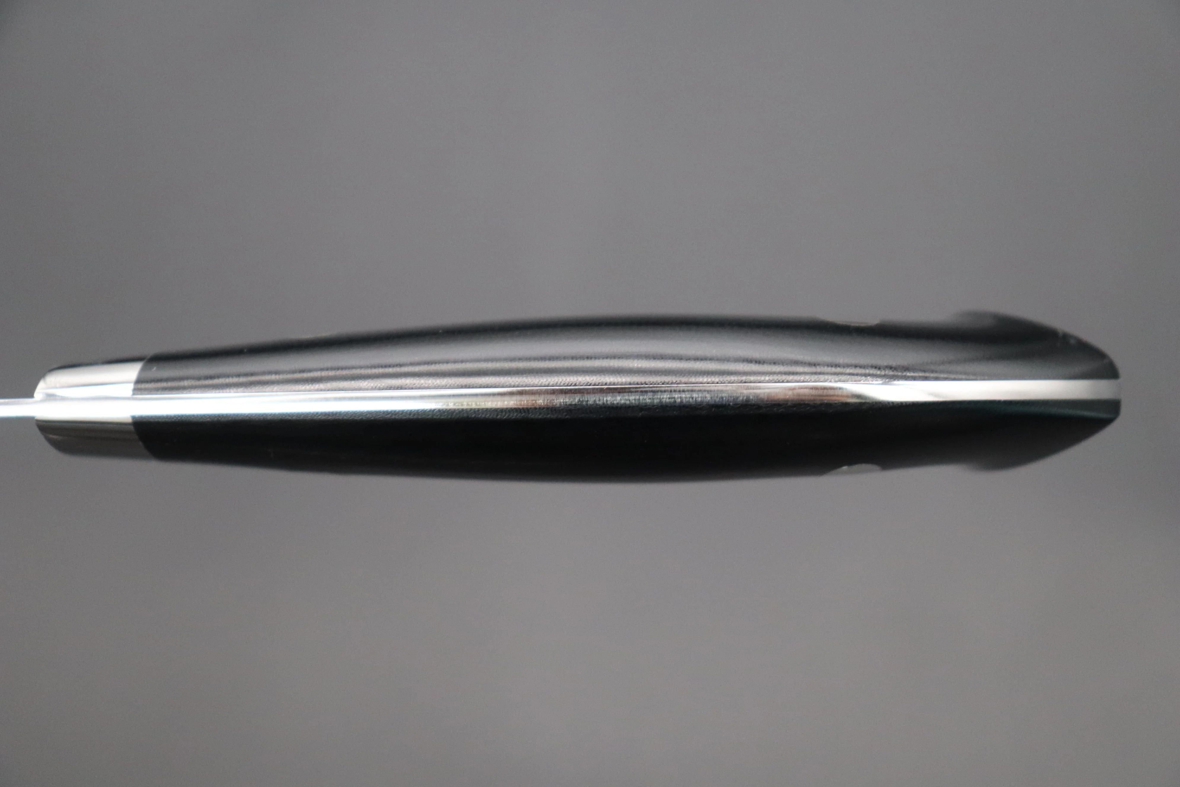 Takeshi Saji SRS-13 Hammer Forged, Custom Handmade Handle Series "Designed By Nomura" Gyuto (210mm and 240mm,2 Sizes, Black Linen Micarta Handle) - Image 6