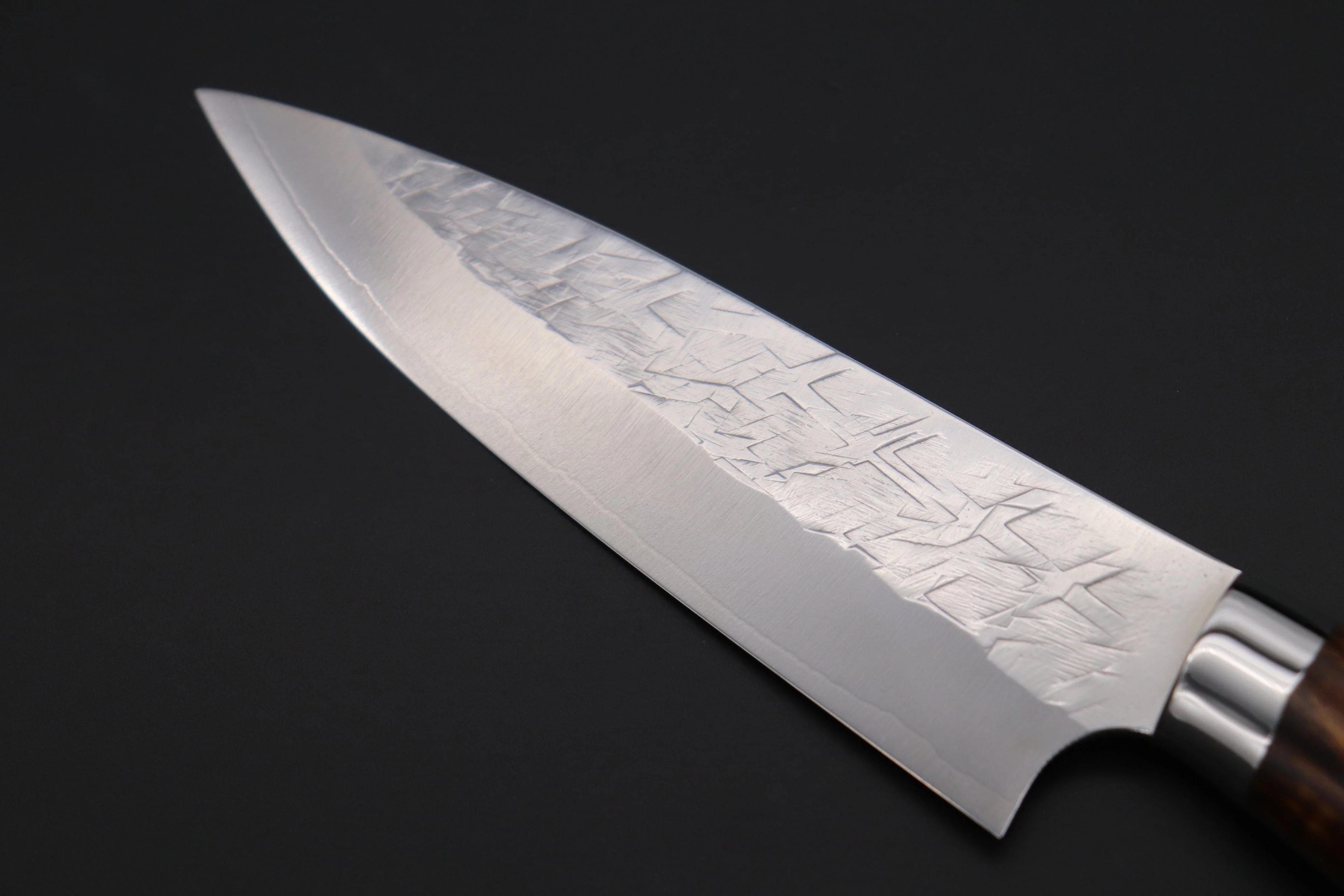 Takeshi Saji SRS-13 Hammer Forged, Custom Handmade Handle Series "Designed By Nomura" Petty 135mm (5.3 inch, Ironwood Handle) - Image 6