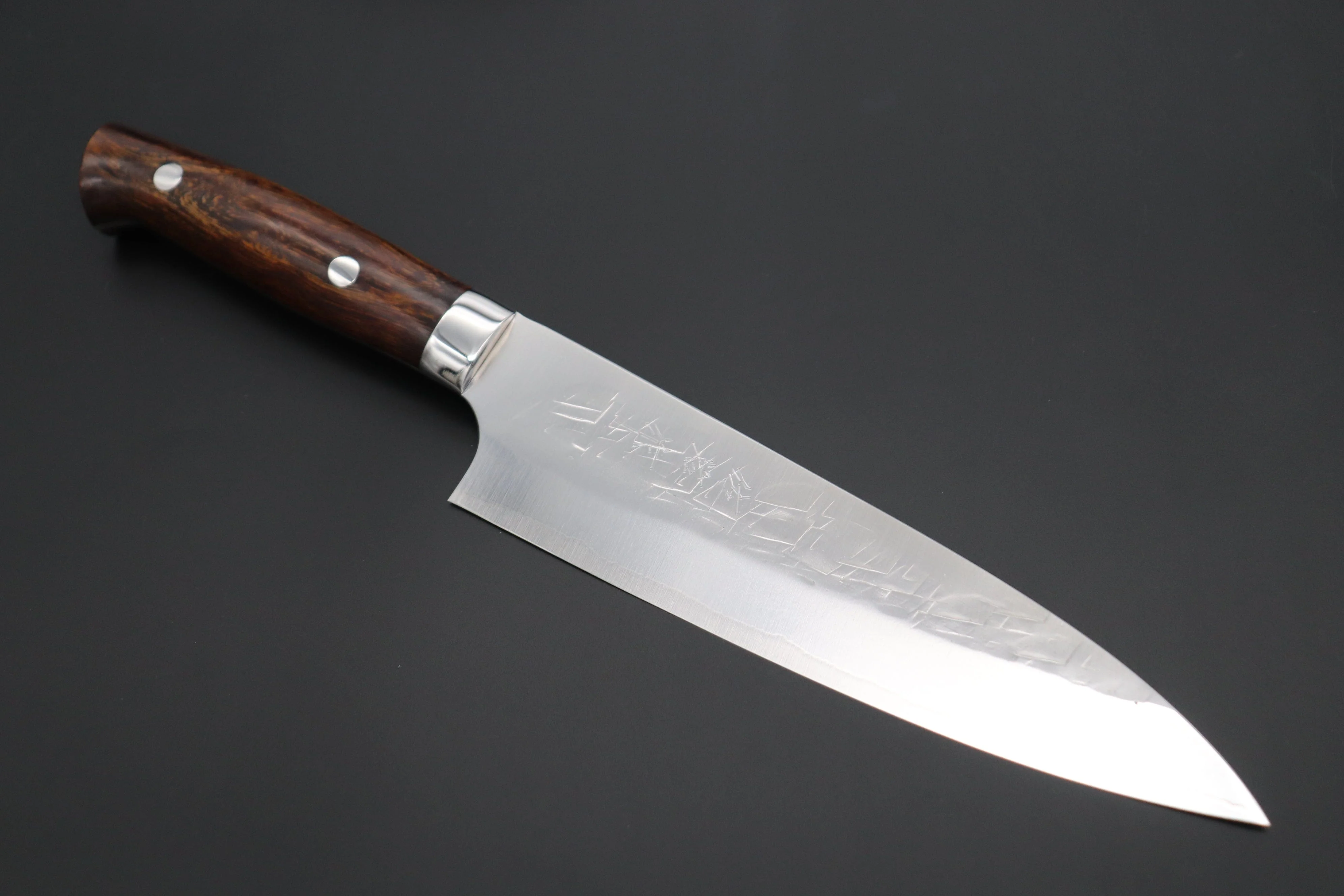 Takeshi Saji SRS-13 Hammer Forged, Custom Handmade Handle Series Gyuto (180mm to 240mm, 3 Sizes, Ironwood Handle)