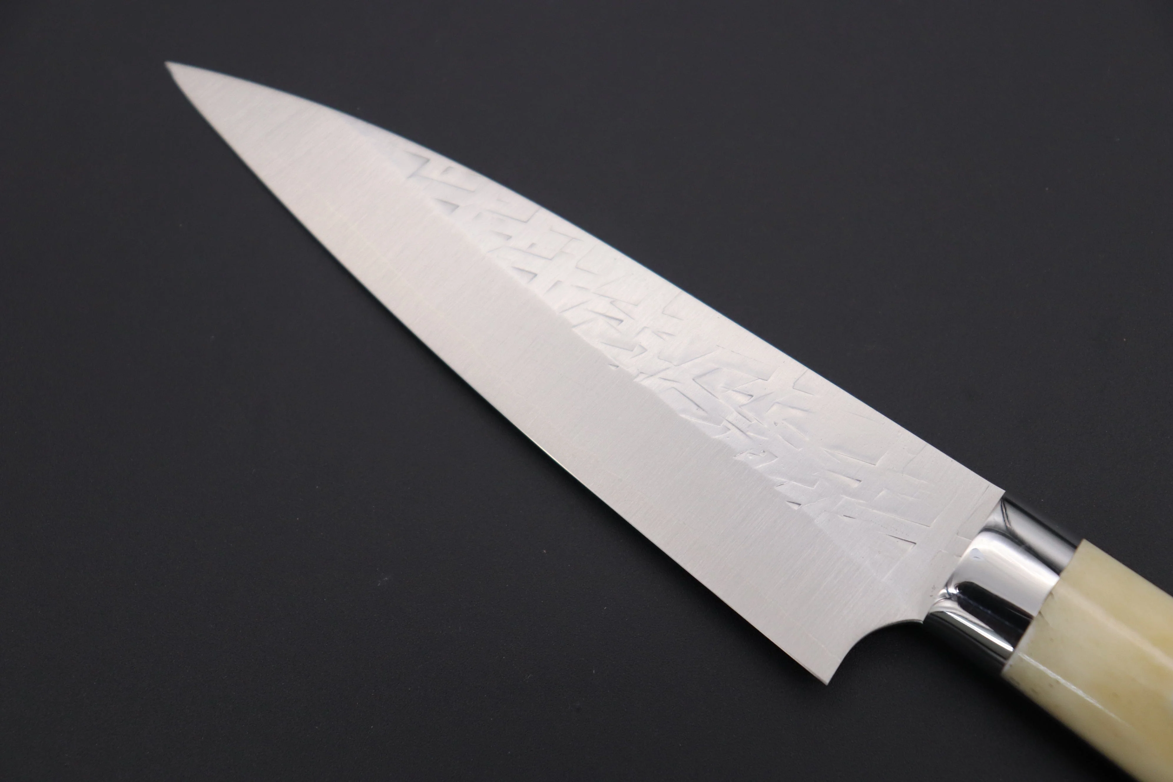 Takeshi Saji SRS-13 Hammer Forged, Custom Handmade Handle Series Petty 135mm (5.3 inch, Stag Bone Handle) - Image 6