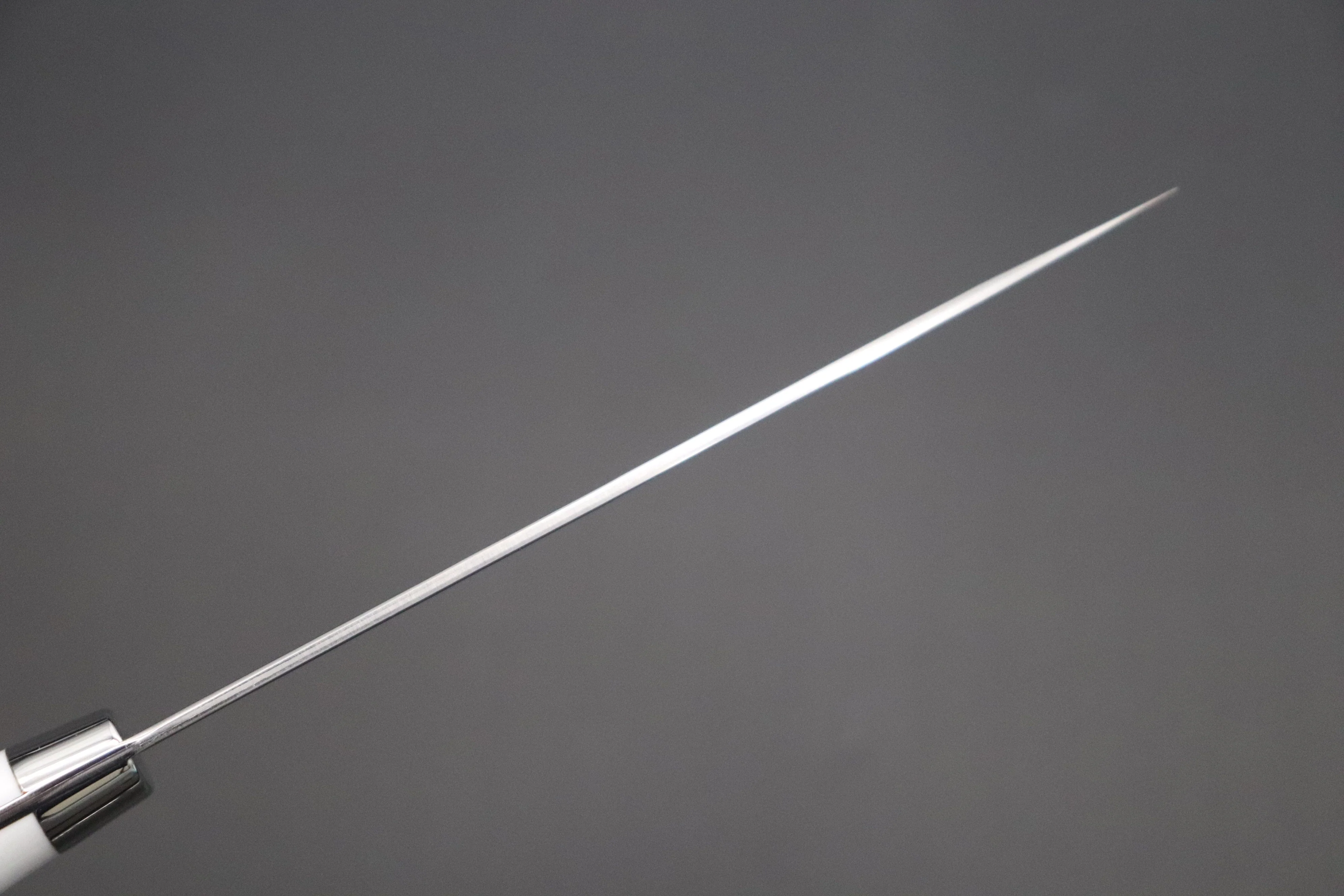 Takeshi Saji SRS-13 Hammer Forged, Custom Handmade Handle Series Petty 135mm (5.3 inch, White Corian Handle) - Image 6