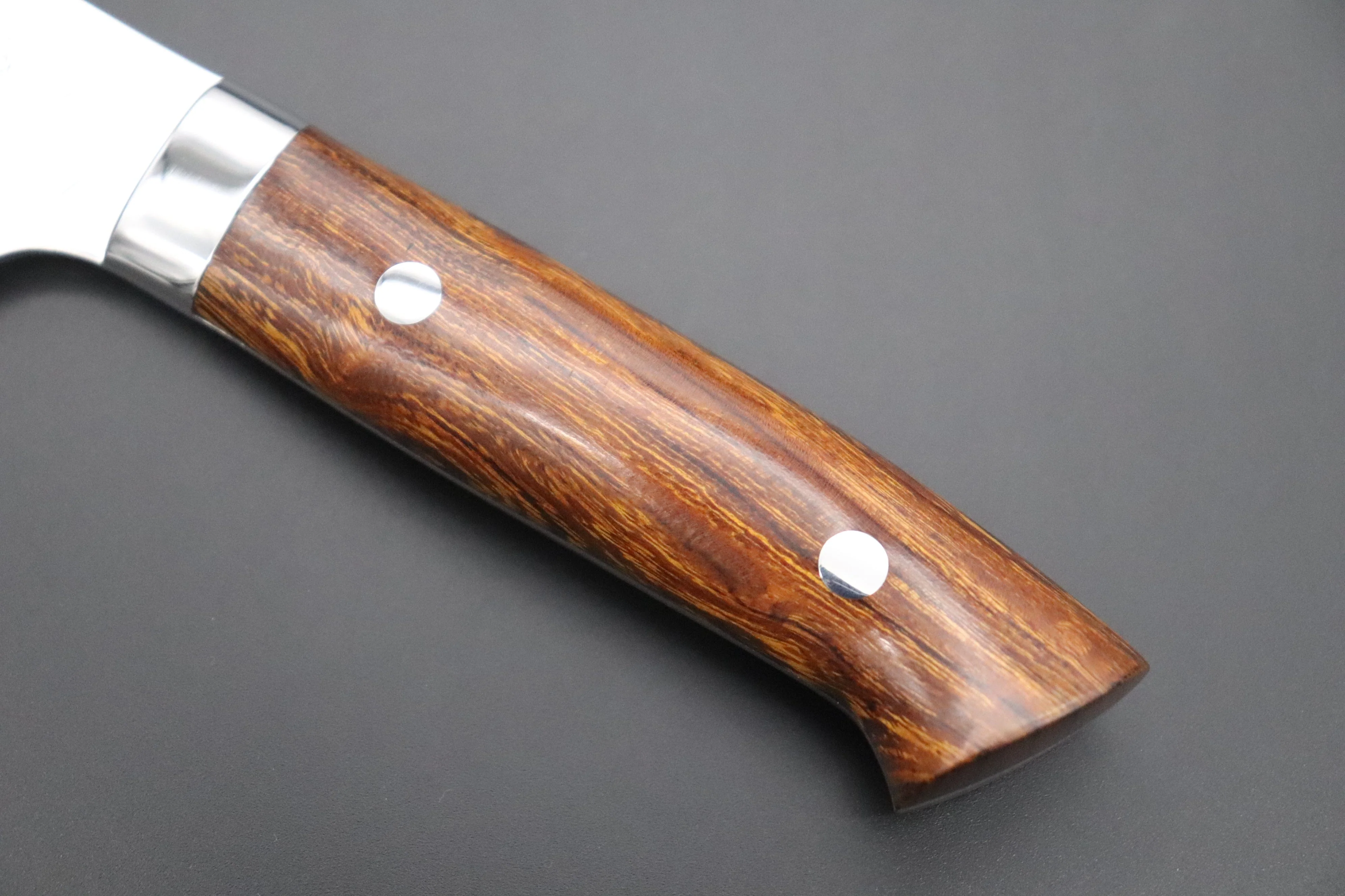 Takeshi Saji SRS-13 Hammer Forged, Custom Handmade Handle Series Santoku 180mm (7 inch, Ironwood Handle) - Image 10