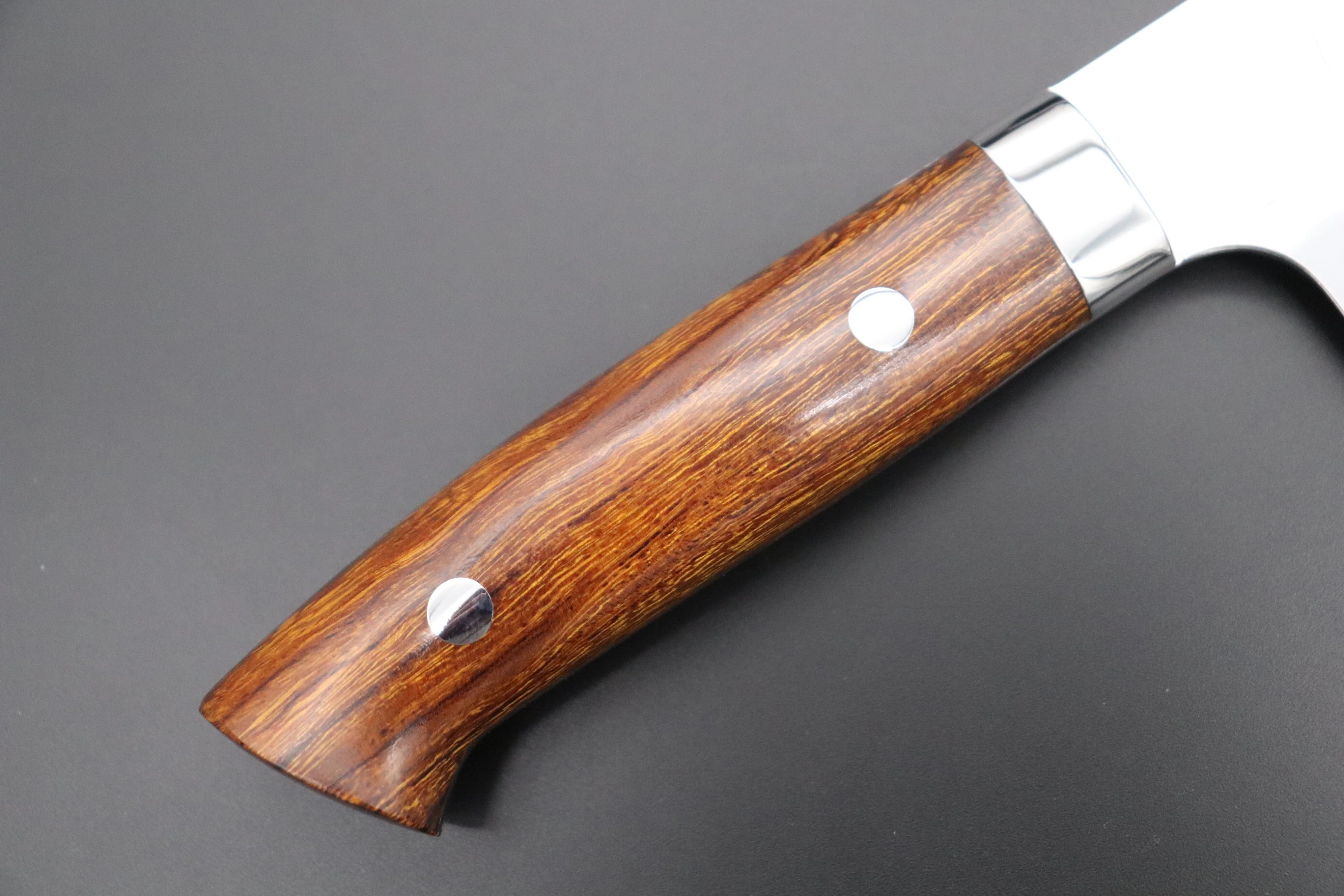 Takeshi Saji SRS-13 Hammer Forged, Custom Handmade Handle Series Santoku 180mm (7 inch, Ironwood Handle) - Image 3