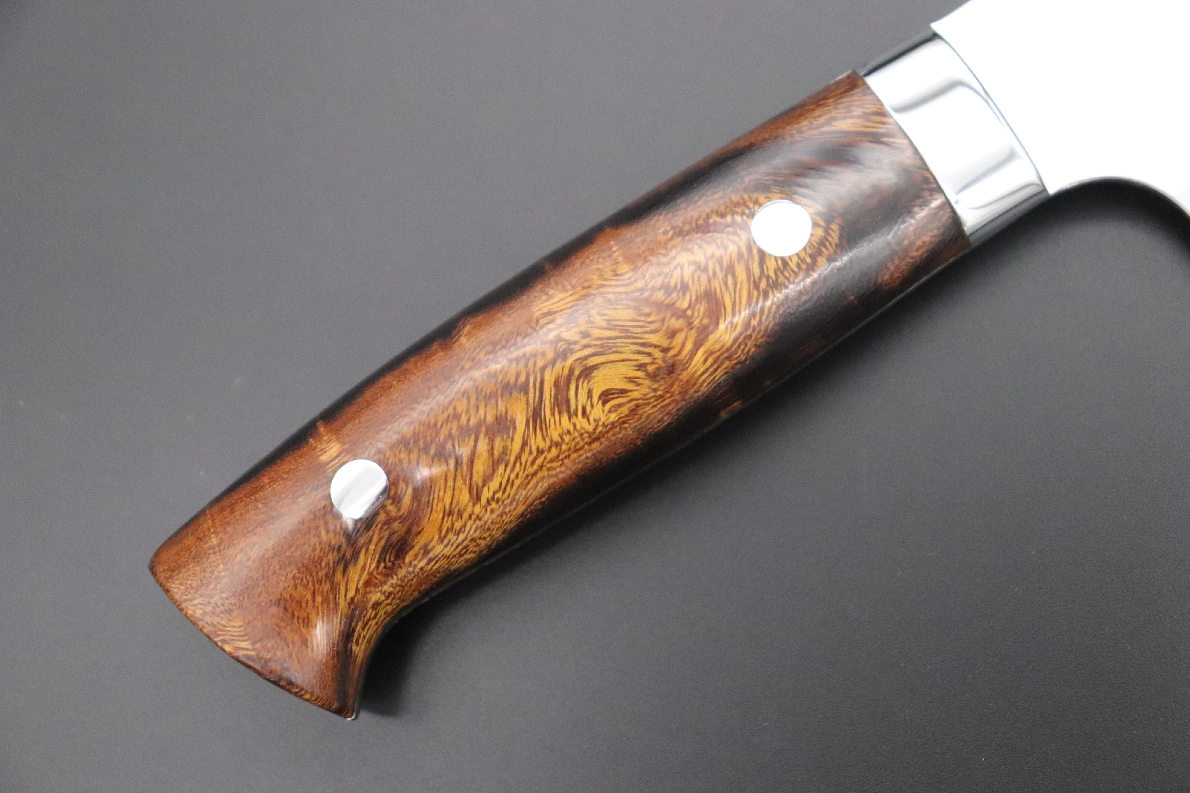 Takeshi Saji SRS-13 Hammer Forged, Custom Handmade Handle Series Nakiri 165mm (6.4 inch, Ironwood Handle) - Image 3