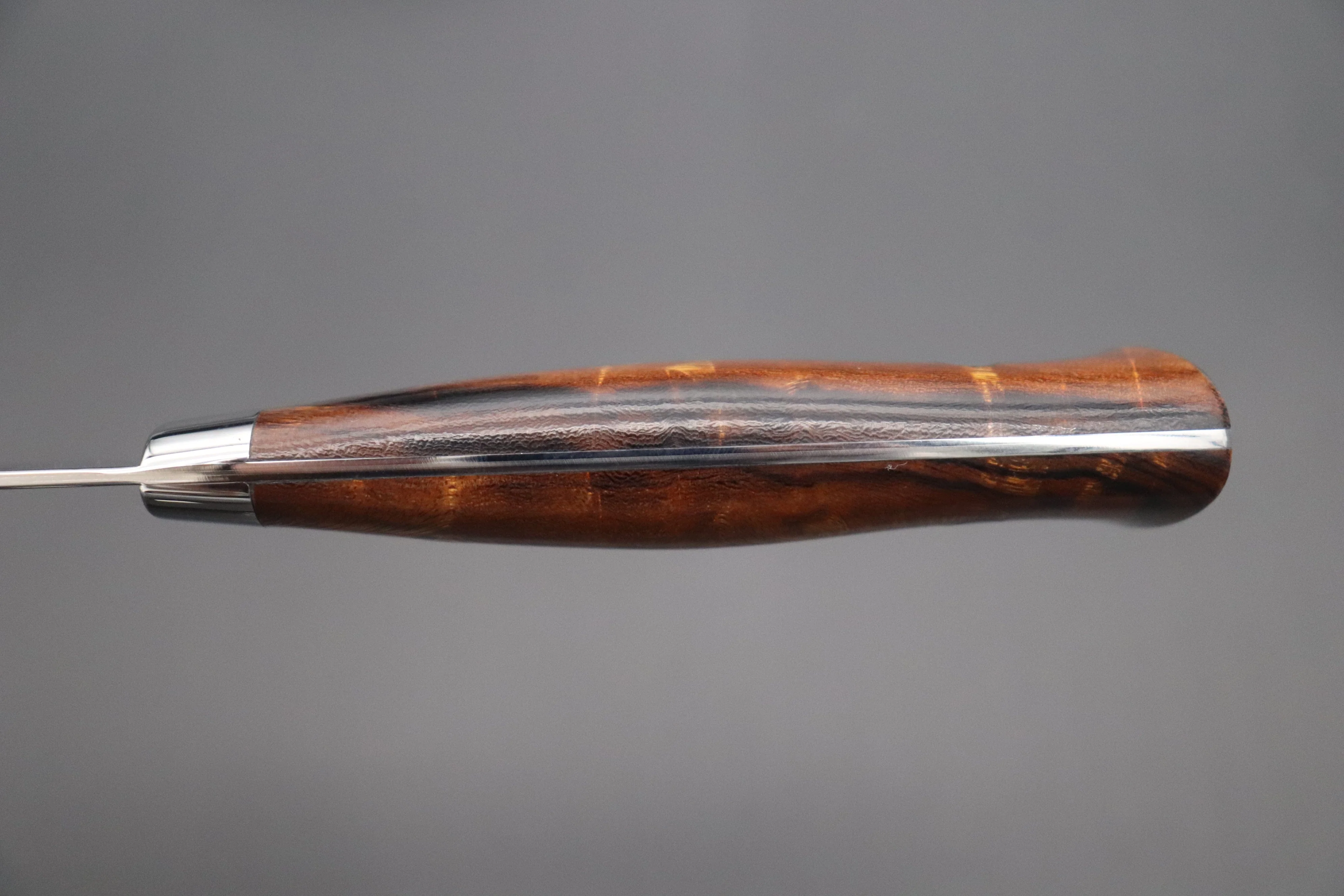Takeshi Saji SRS-13 Hammer Forged, Custom Handmade Handle Series Nakiri 165mm (6.4 inch, Ironwood Handle) - Image 7