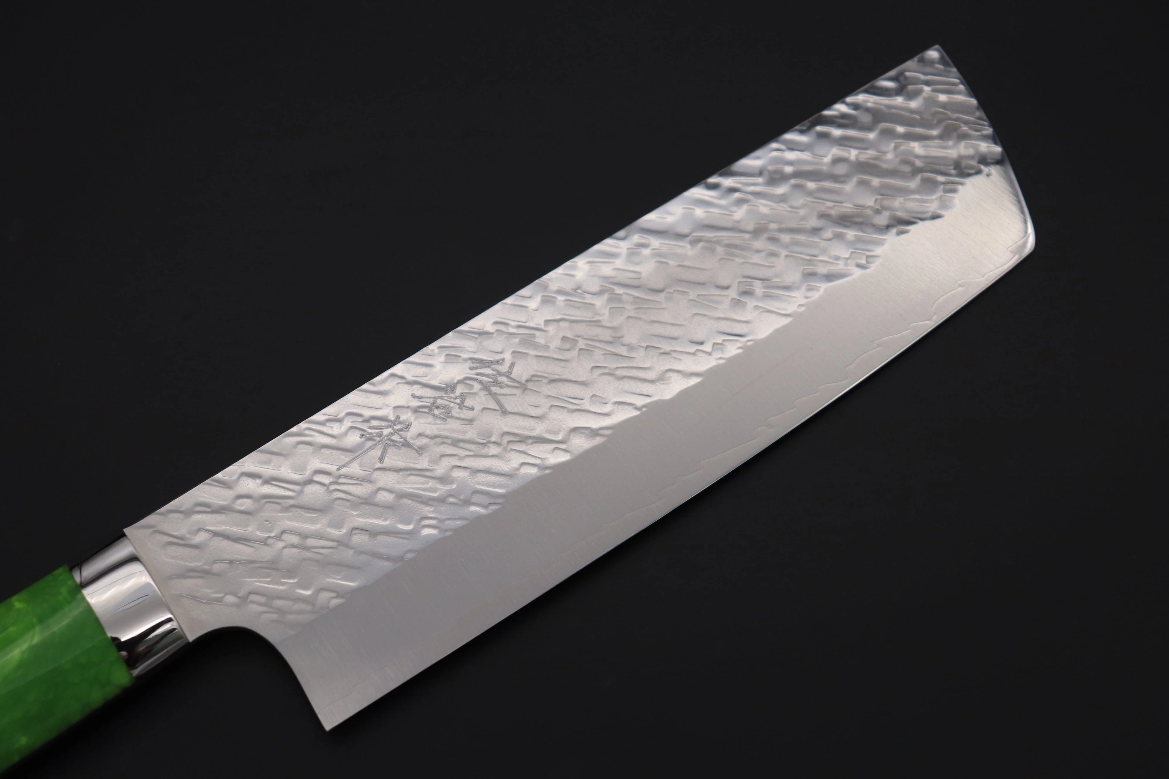 Takeshi Saji SUMMIT ― Limited Edition Custom Series SMT-1032 STRIX SAN-MAI Custom Hammered Nakiri 165mm (6.4 Inch) - Image 2