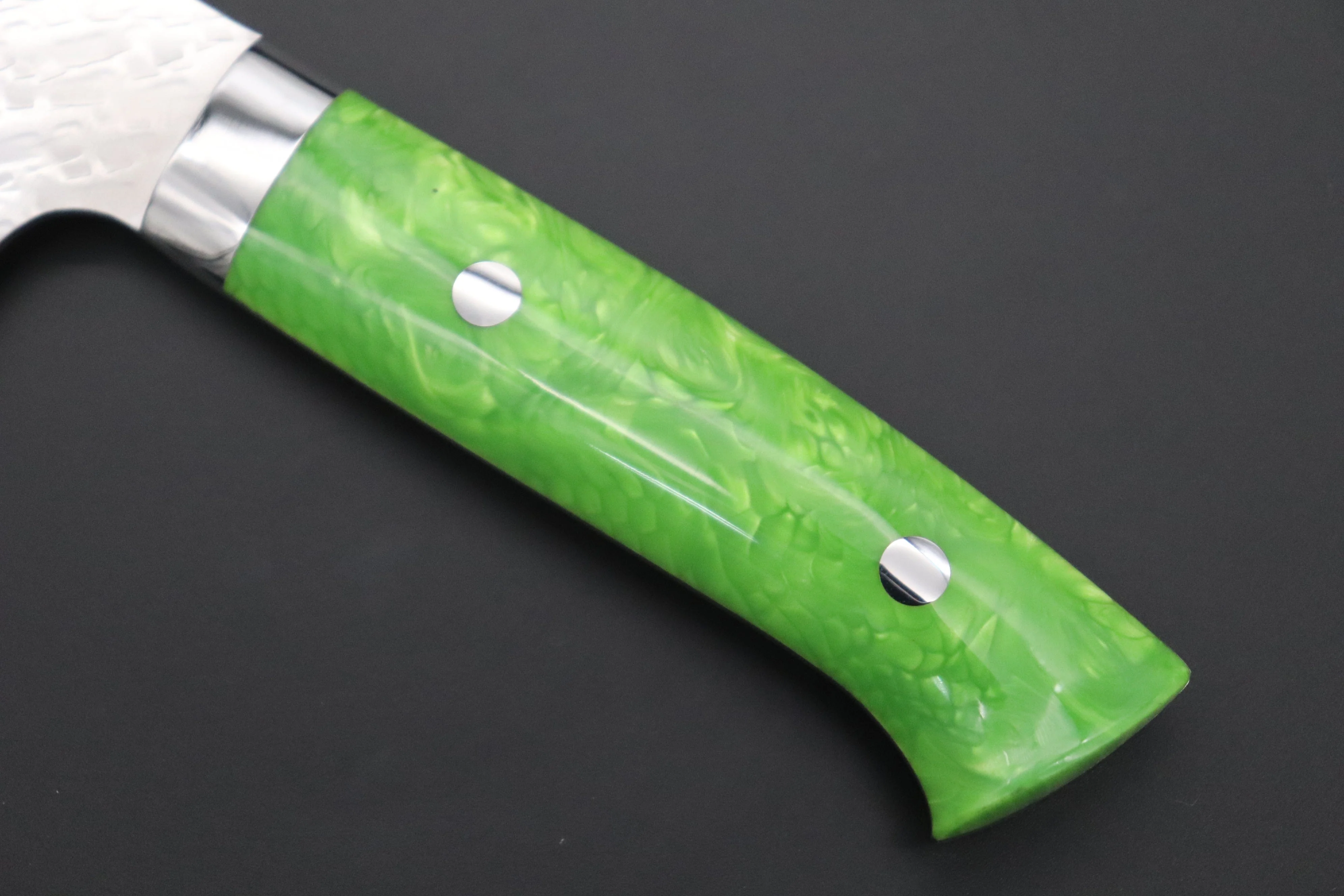 Takeshi Saji SUMMIT ― Limited Edition Custom Series SMT-1032 STRIX SAN-MAI Custom Hammered Nakiri 165mm (6.4 Inch) - Image 7