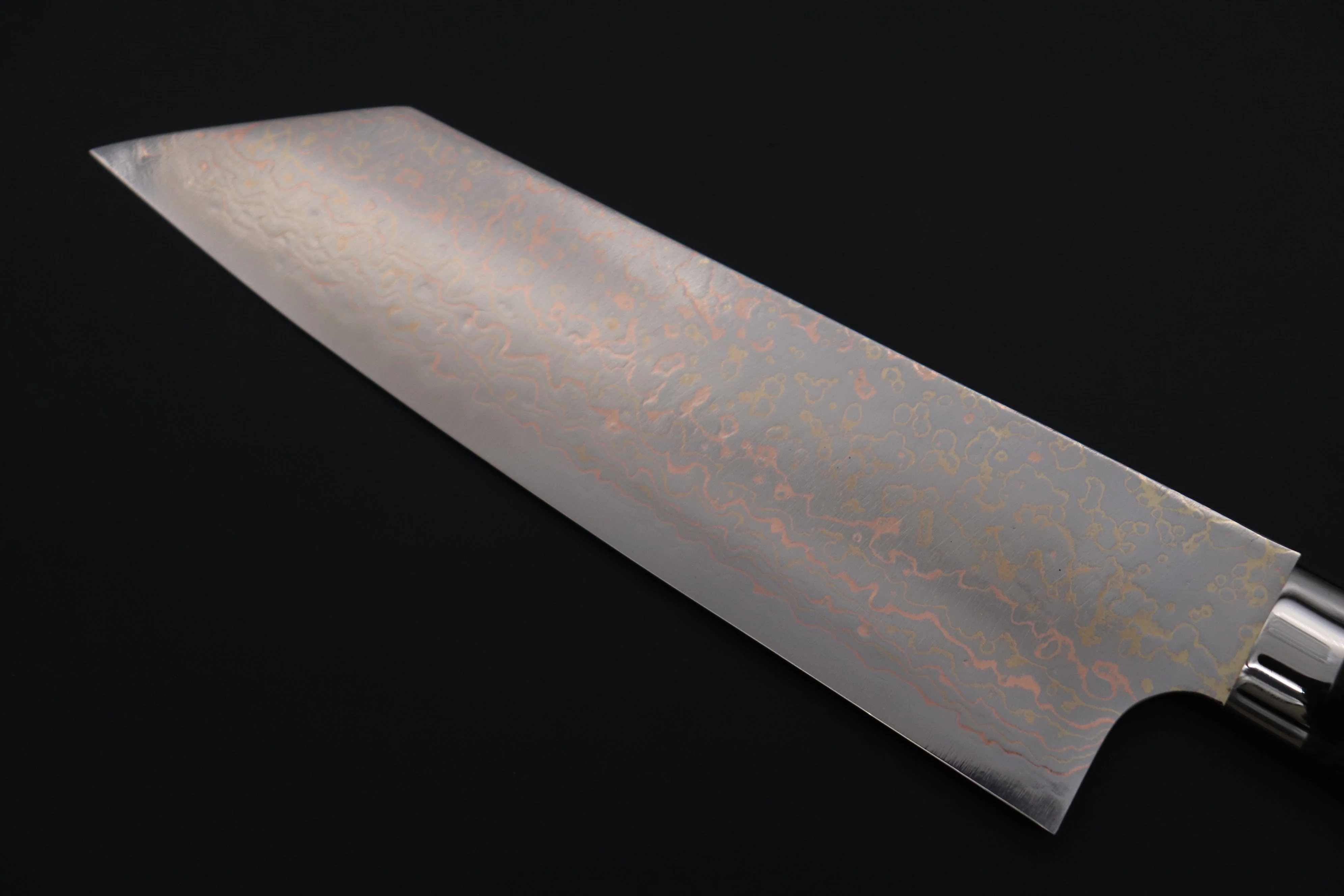 Takeshi Saji SUMMIT ― Limited Edition Custom Series SMT-1120 VG-10W磨 Multi-Colored Golden-Rainbow Damascus Bunka 175mm (6.8 Inch) - Image 6