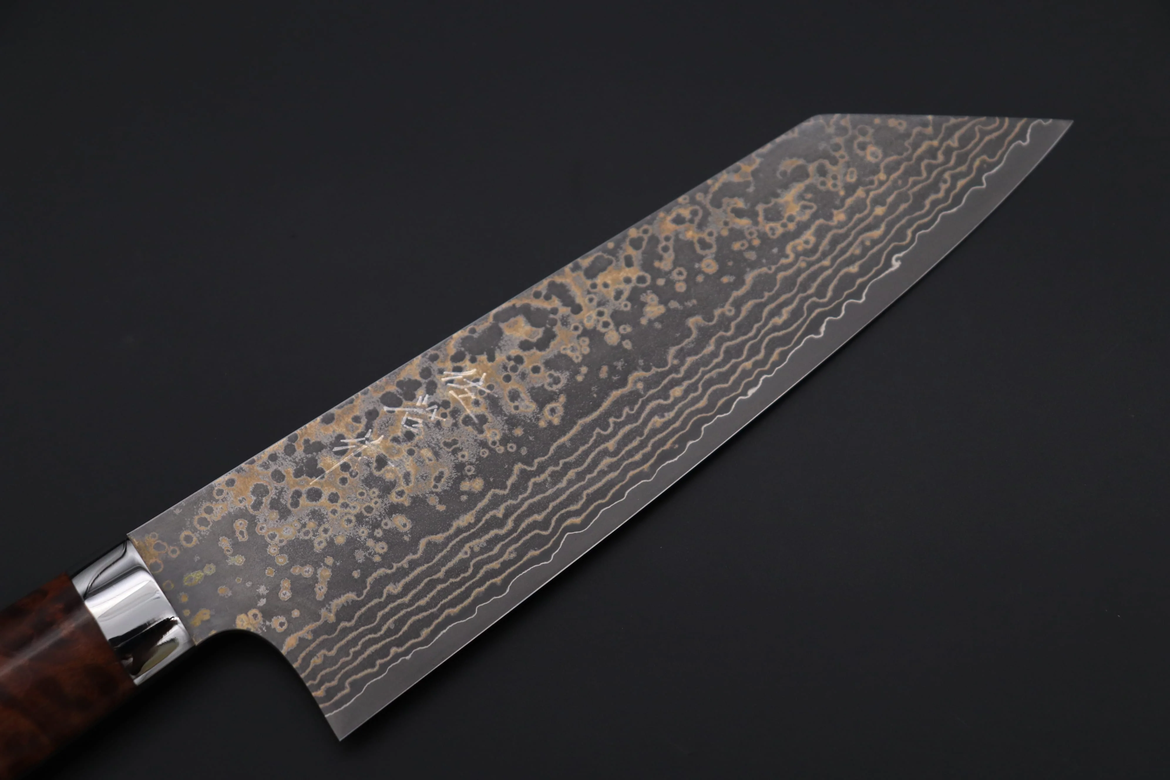 Takeshi Saji SUMMIT ― Limited Edition Custom Series SMT-1149 VG-10W Multi-Colored Golden-Rainbow Damascus Bunka 175mm (6.8 Inch) - Image 2