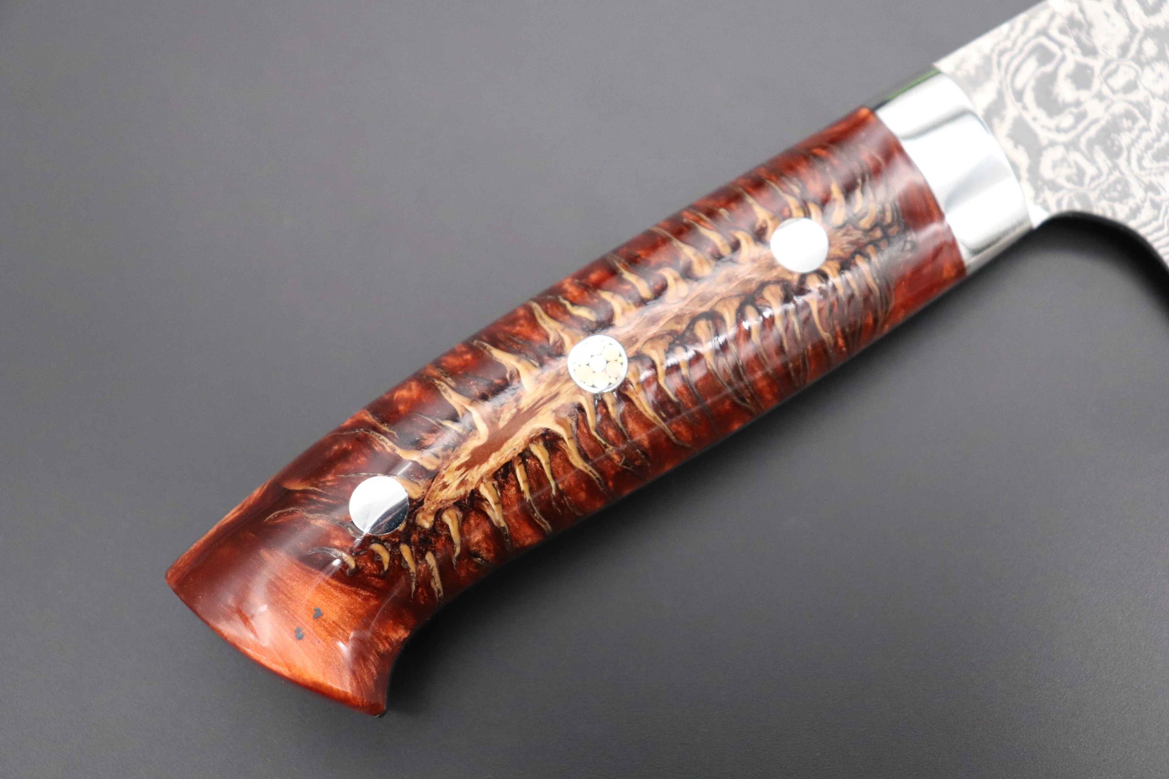 Takeshi Saji SUMMIT ― Limited Edition Custom Series SMT-805 R-2 Custom Damascus Gyuto 210mm (8.2 Inch) - Image 3