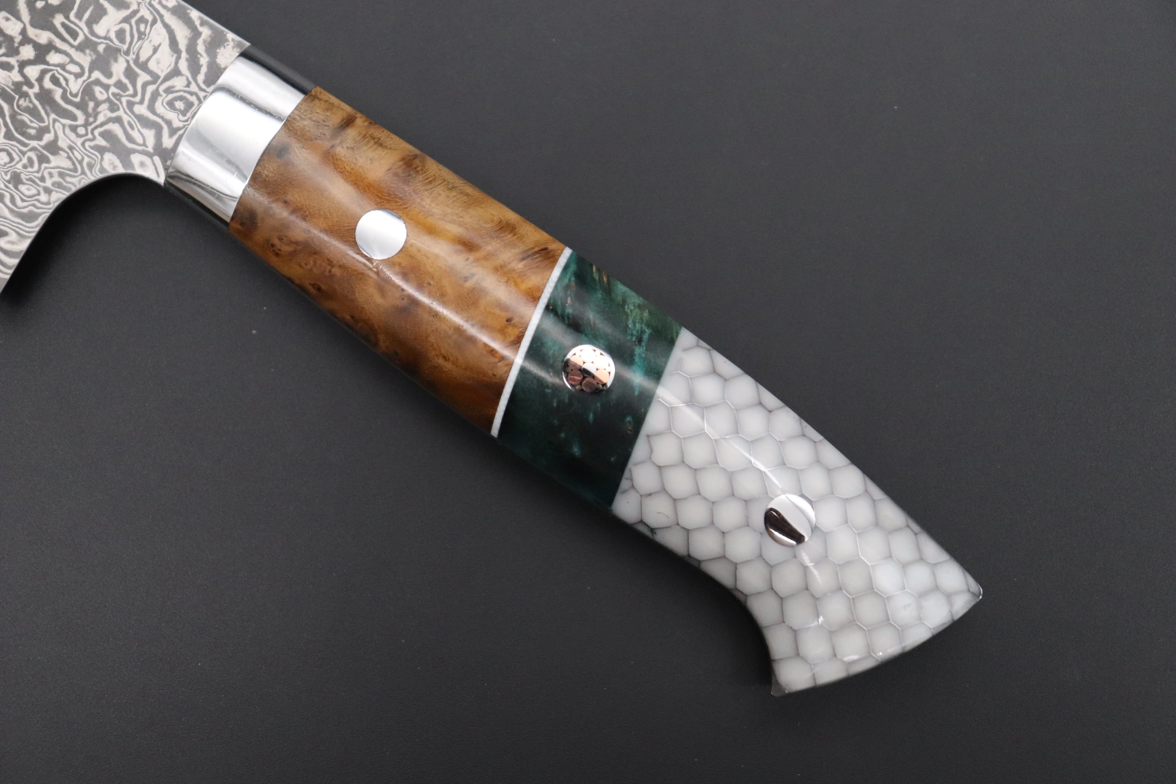 Takeshi Saji SUMMIT ― Limited Edition Custom Series SMT-878 R-2 Custom Damascus Gyuto 240mm (9.4 Inch) - Image 7