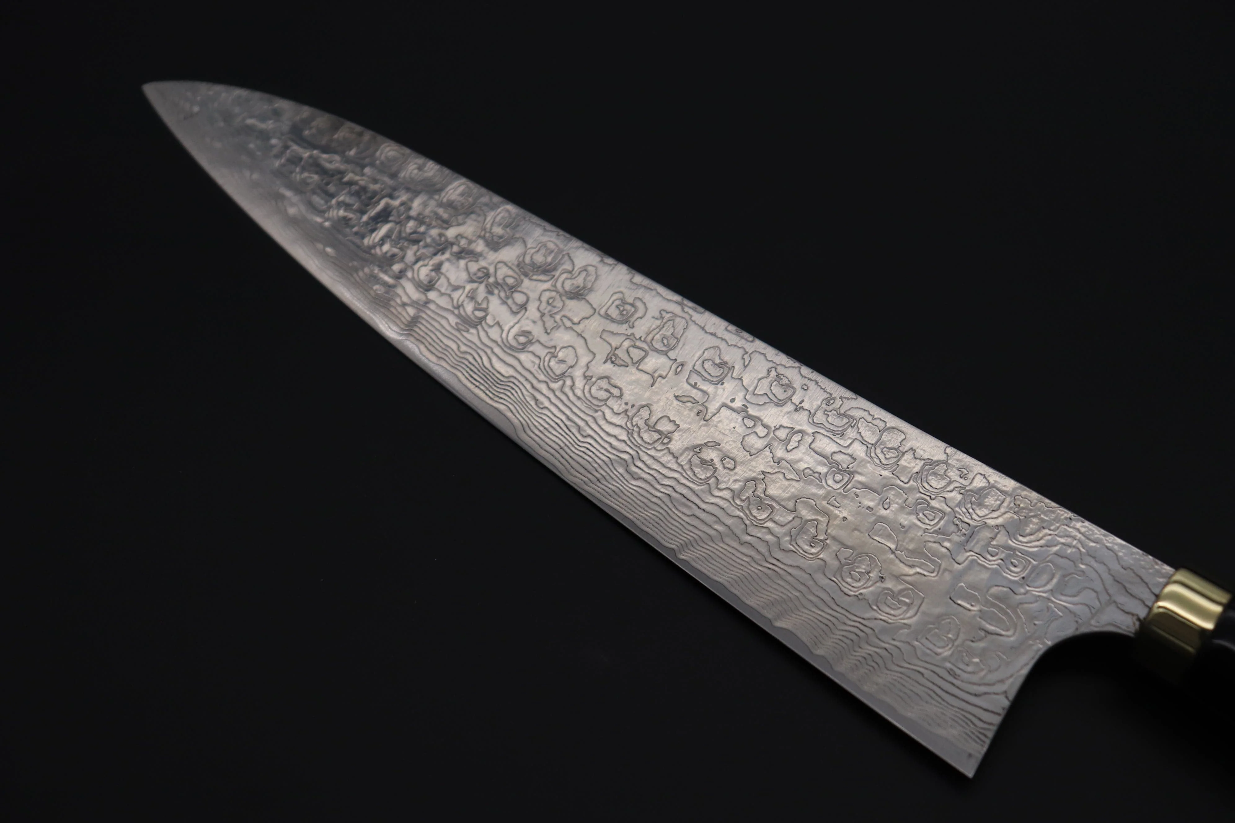 Takeshi Saji Urushi & Makie Series "虎 Japanese Tiger Motif" R-2 Custom Diamond Damascus STU-42 Gyuto 210mm (8.2') - Image 6