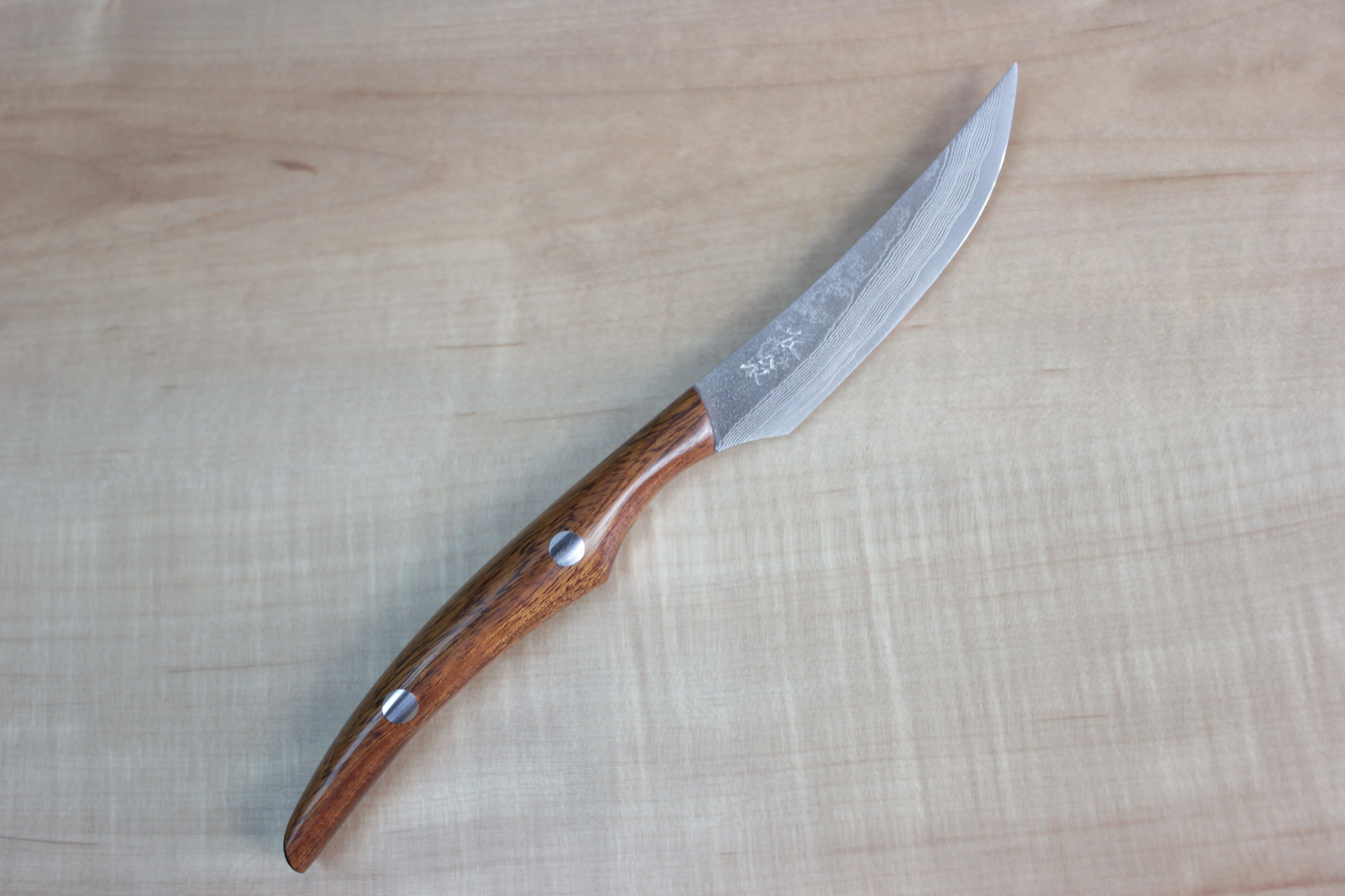 Takeshi Saji VG-10 Custom Damascus Steak Knife (Ironwood Handle)