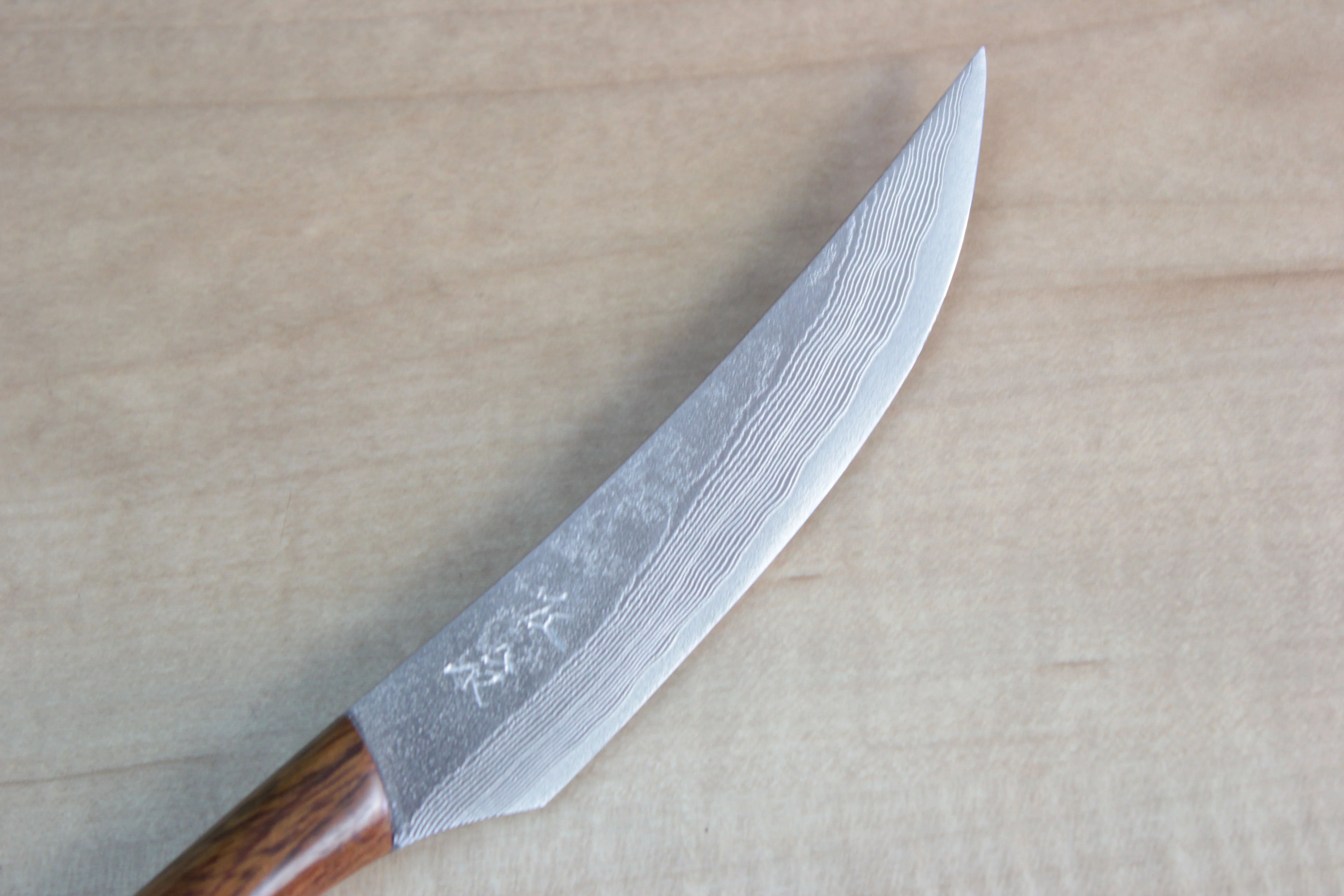 Takeshi Saji VG-10 Custom Damascus Steak Knife (Ironwood Handle) - Image 2
