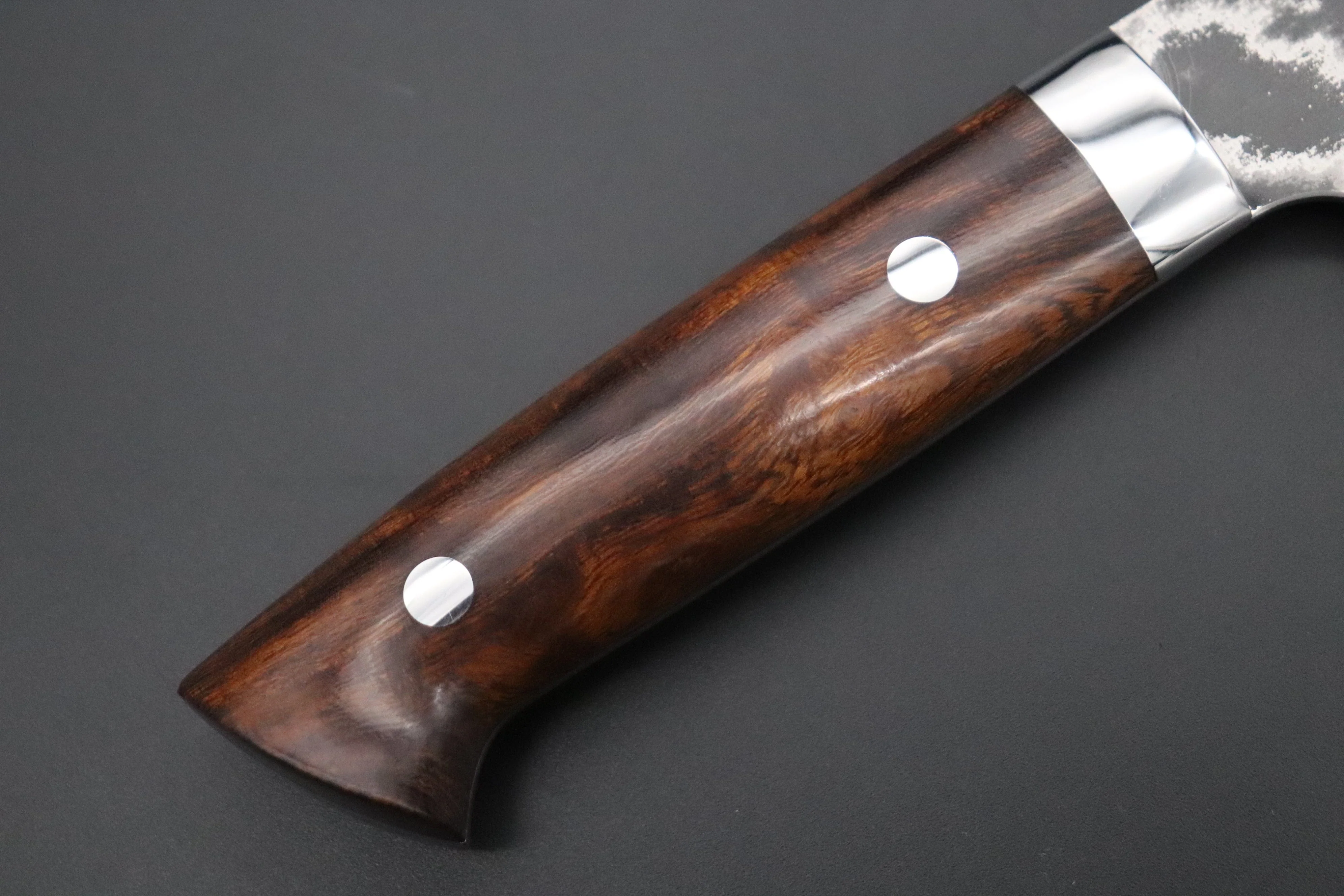 Takeshi Saji VG-10 Custom Damascus Wild Series Bunka 180mm (7 inch, Desert Ironwood Handle) - Image 3