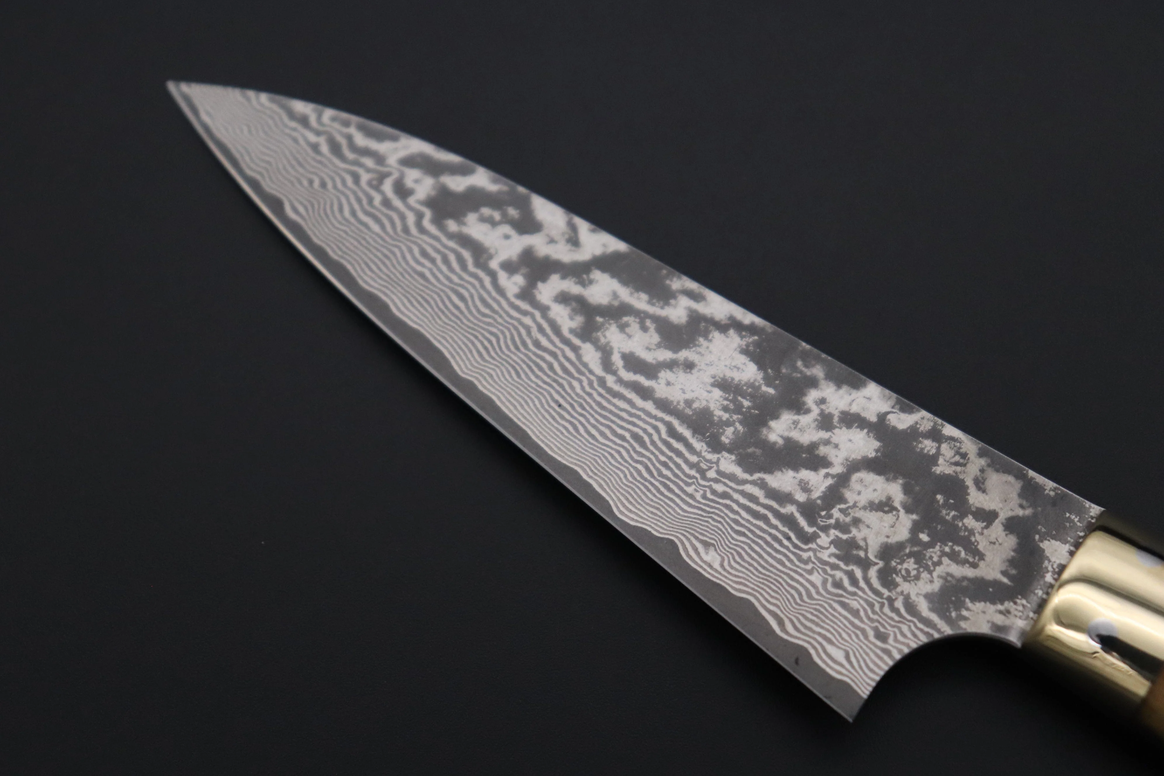 Takeshi Saji VG-10 Custom Damascus Wild Series Paring 90mm (3.5inch, Stag Bone Handle)ST-1P - Image 6