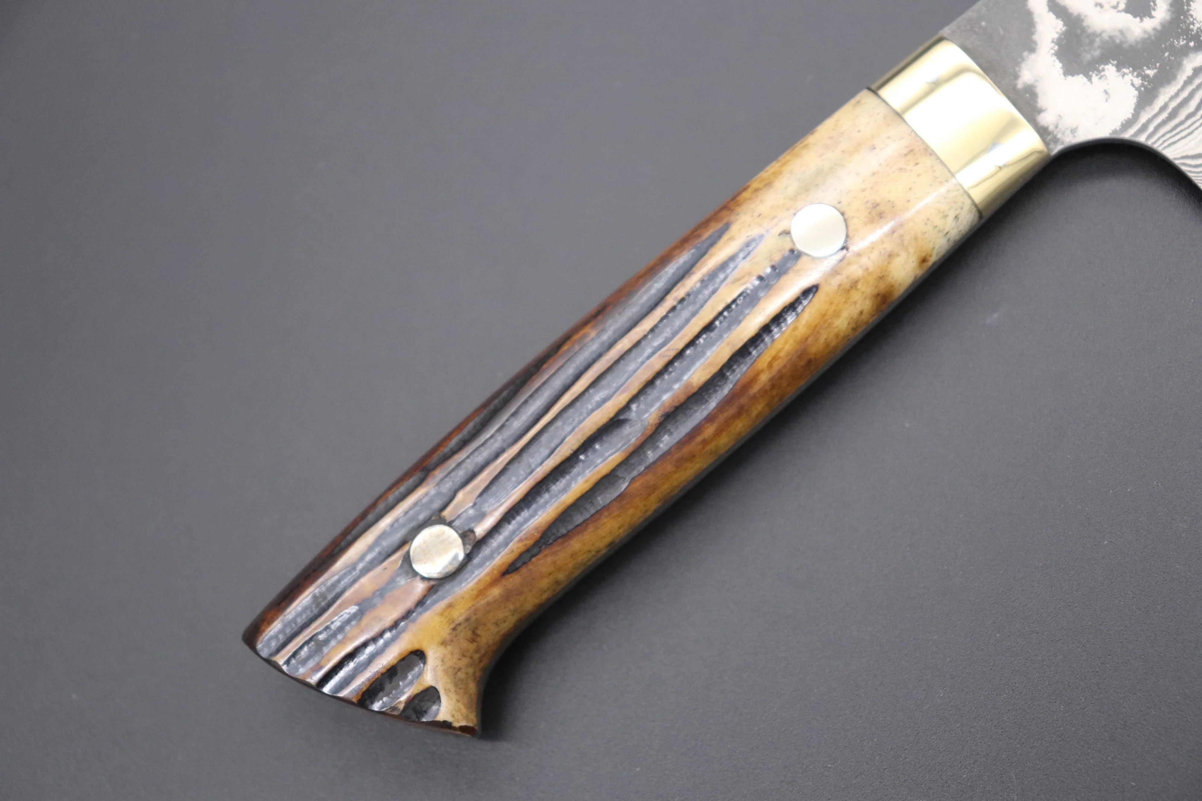 Takeshi Saji VG-10 Custom Damascus Wild Series Sujihiki 270mm (10.6 inch, Stag Bone Handle, ST-6) - Image 3