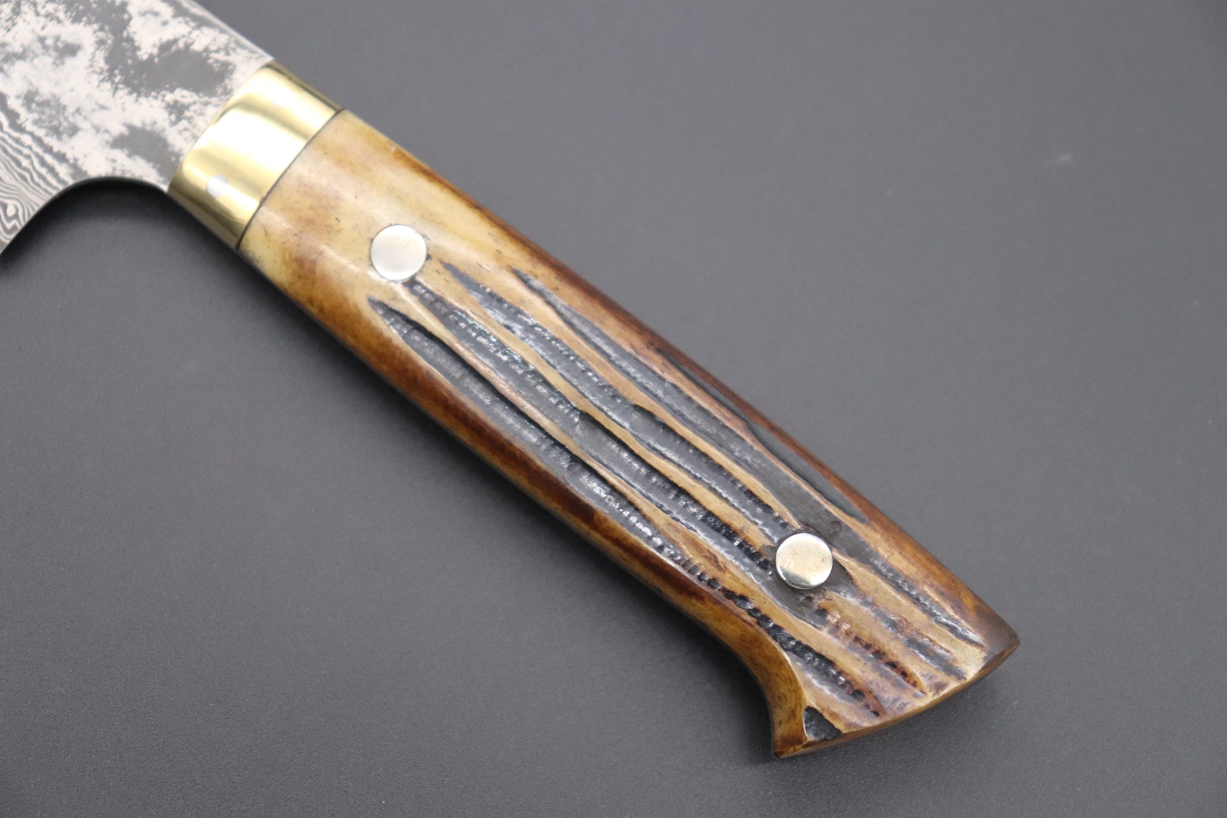Takeshi Saji VG-10 Custom Damascus Wild Series Sujihiki 270mm (10.6 inch, Stag Bone Handle, ST-6) - Image 7