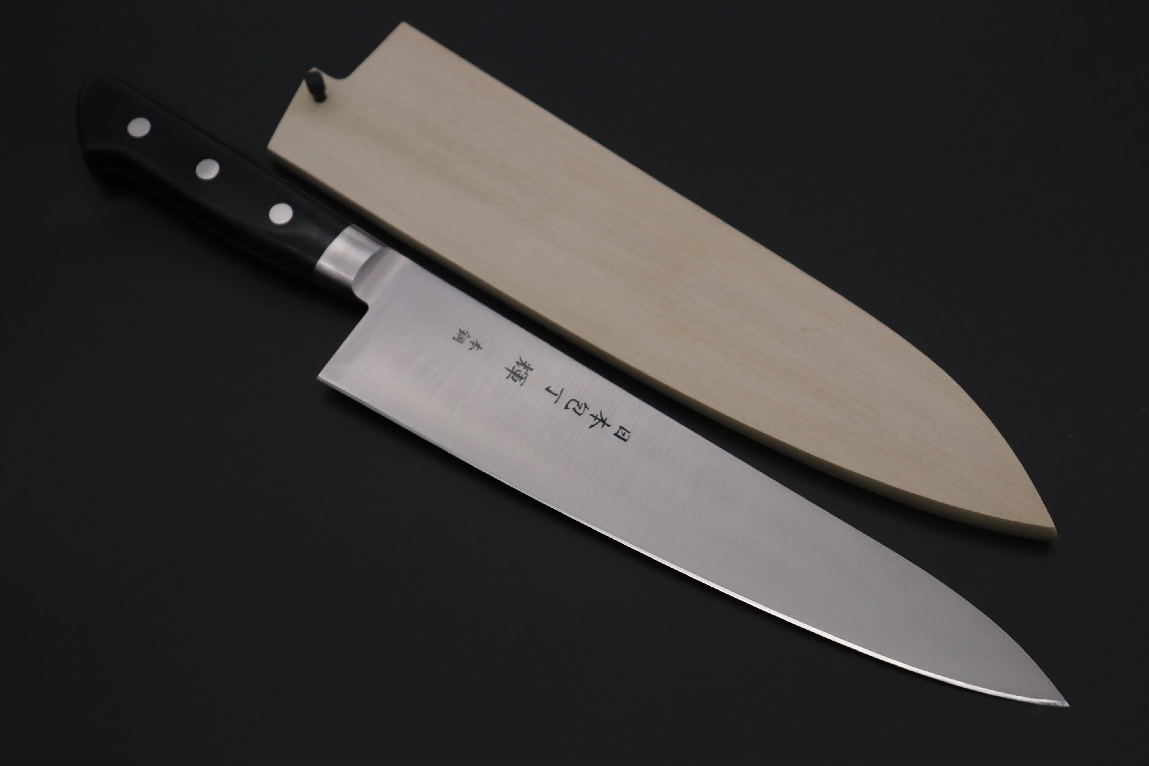 Very Carbon Steel Lover 2Pcs Knife Set JCK Original Kagayaki CarboNext Series KC-1ES Petty 125mm & KC-6ES Gyuto 240mm (Each knife comes with Wooden Saya. with Tsubaki Oil) - Image 3