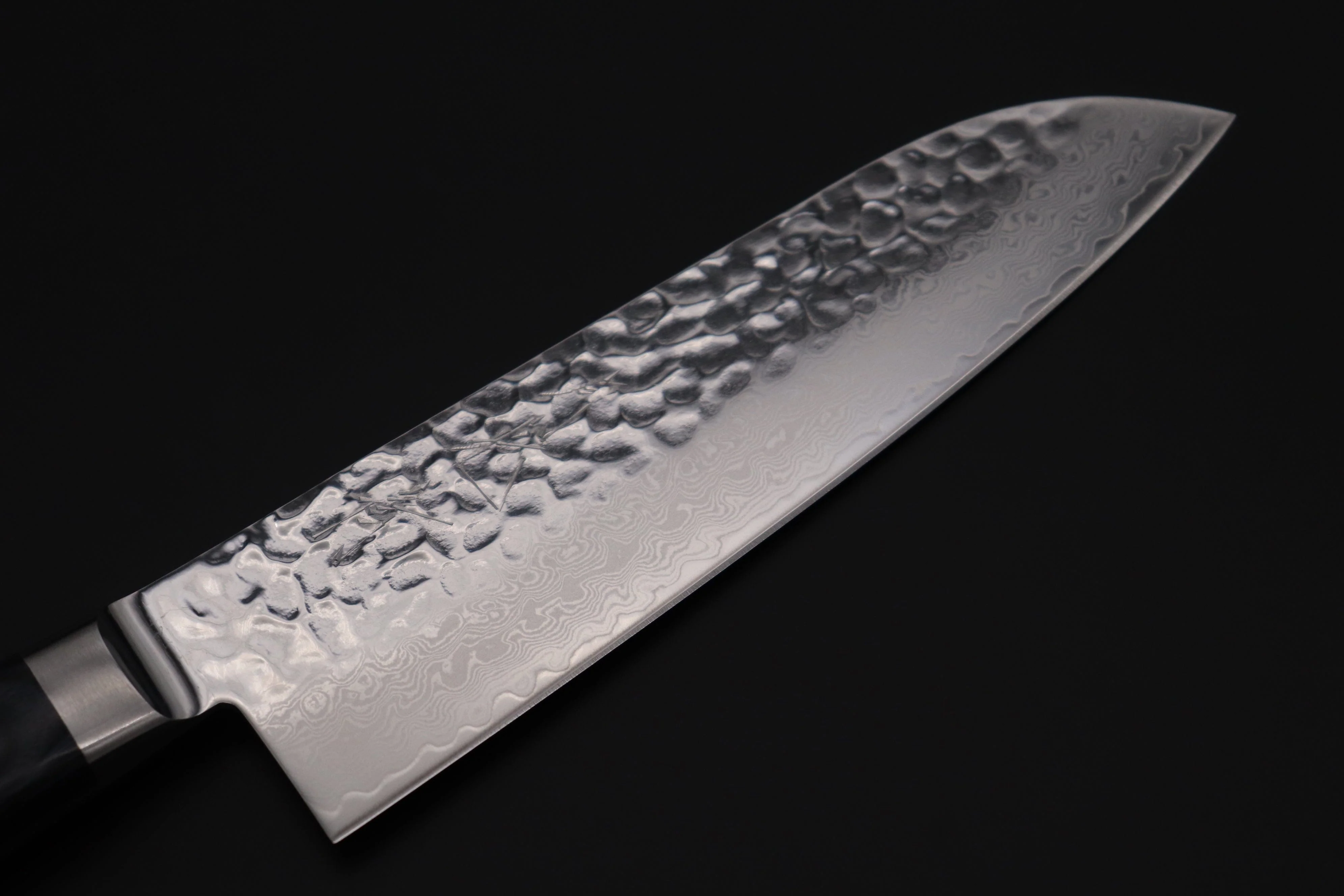 JCK Natures ”Gekko Blue” Santoku 170mm (6.6 inch, Royal Blue-Purple Pakka Wood Handle) - Image 2
