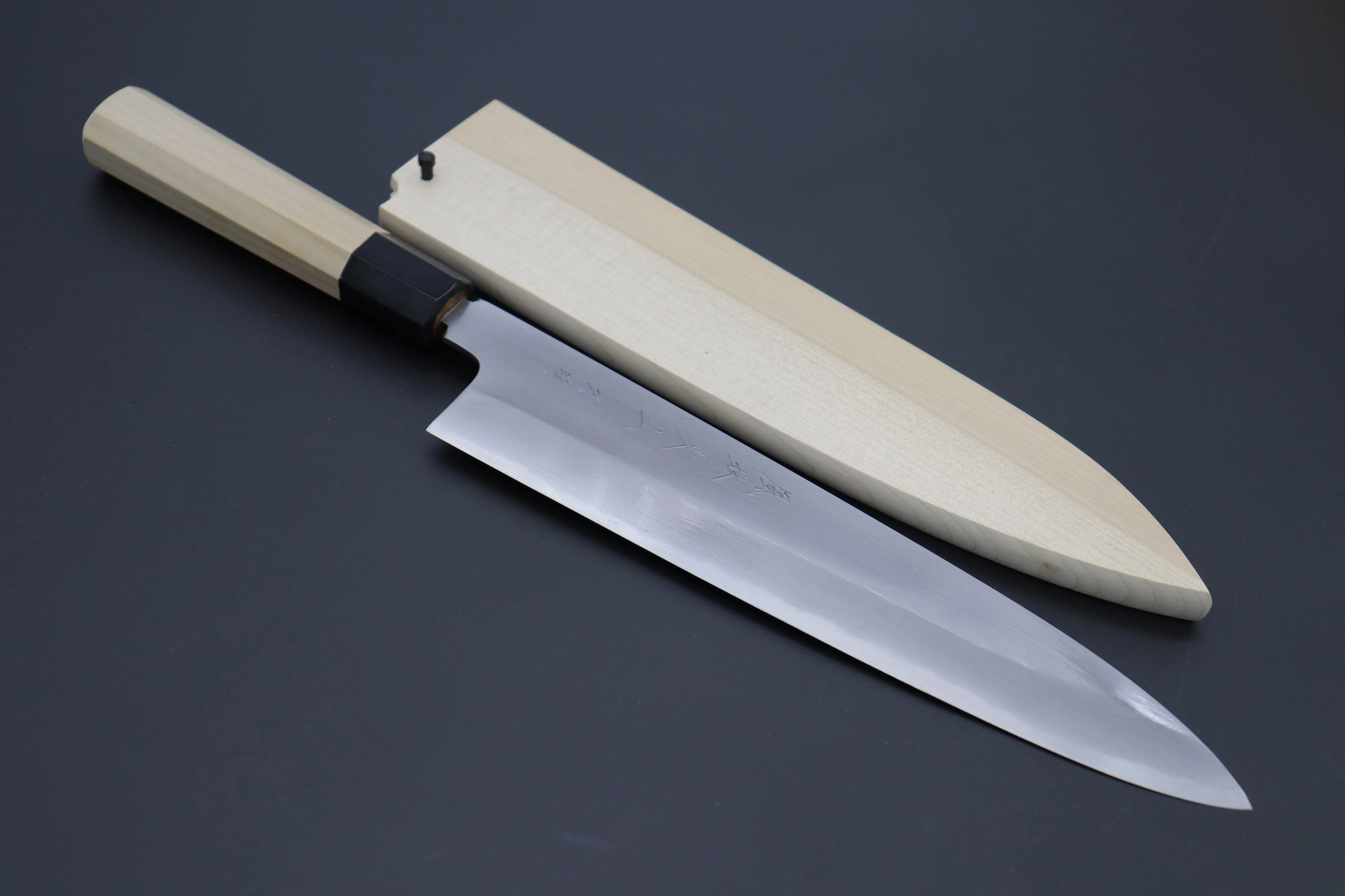 Fu-Rin-Ka-Zan White Steel No.2 Wa Series Hon Kasumi Wa Gyuto (210mm to 270mm, 3 sizes) - Image 11